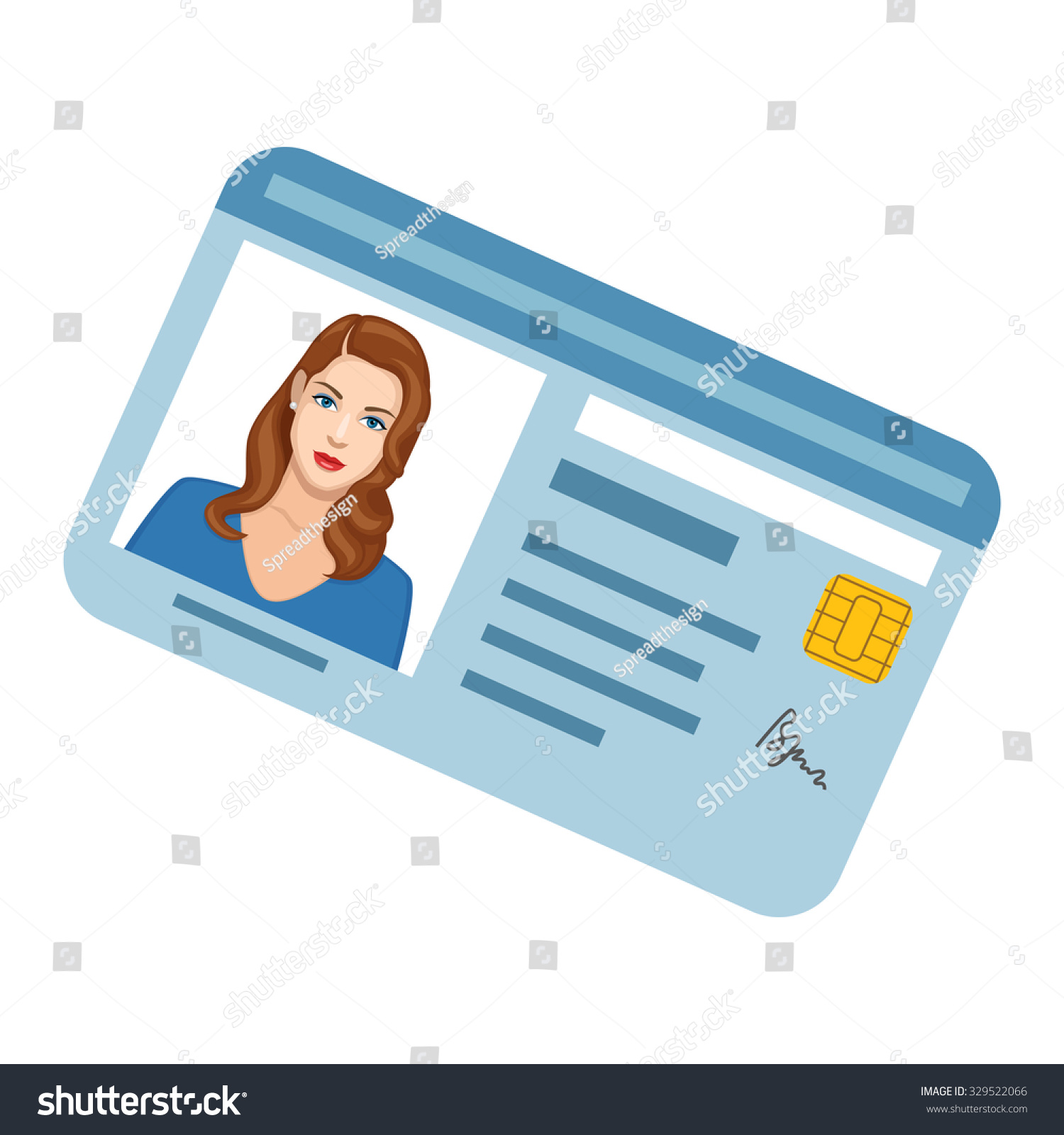 Id Card Stock Vector 329522066 : Shutterstock