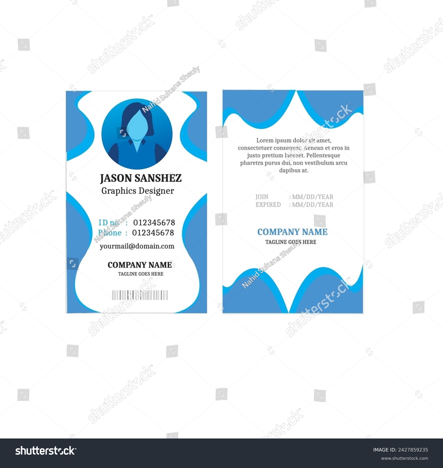 SVG of ID CARD DESIGN  TEMPLATE EPS svg