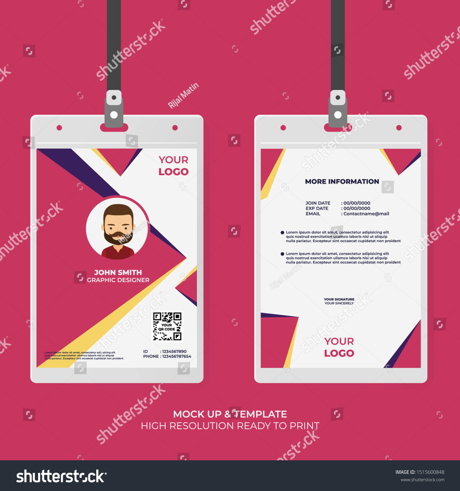 id card shape design