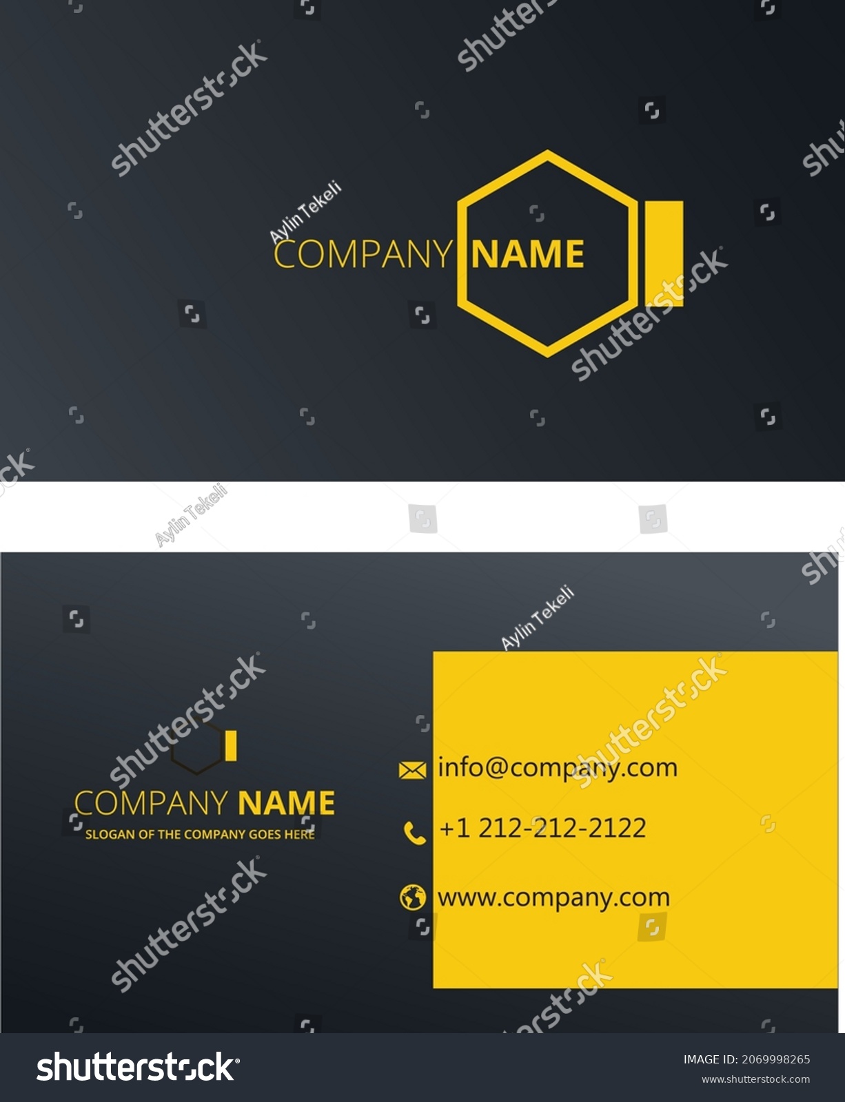 Id Card Template Print Stock Vector (Royalty Free) 2069998265 ...