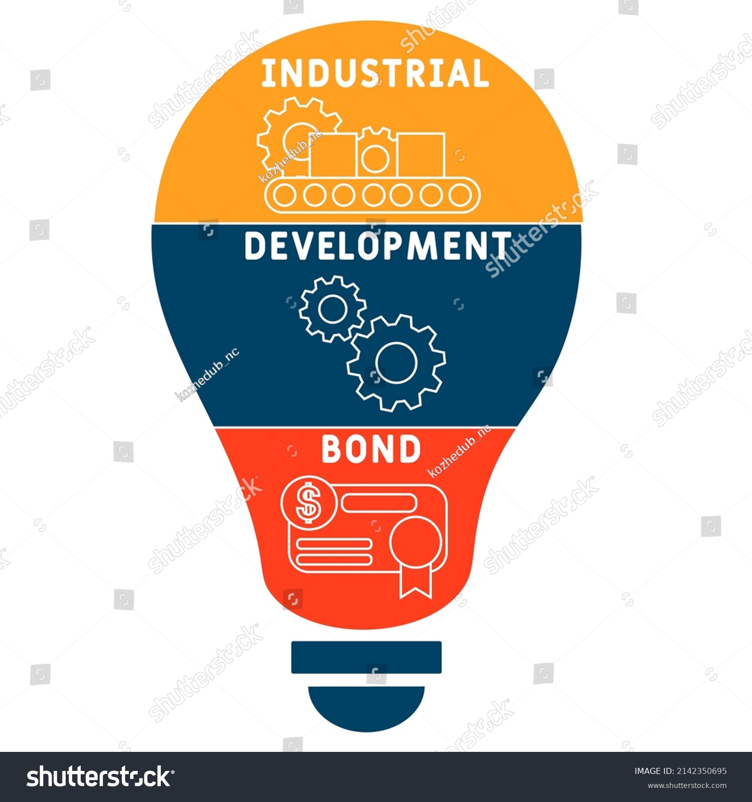 Idb Industrial Development Bond Acronym Business Stock Vector (Royalty ...