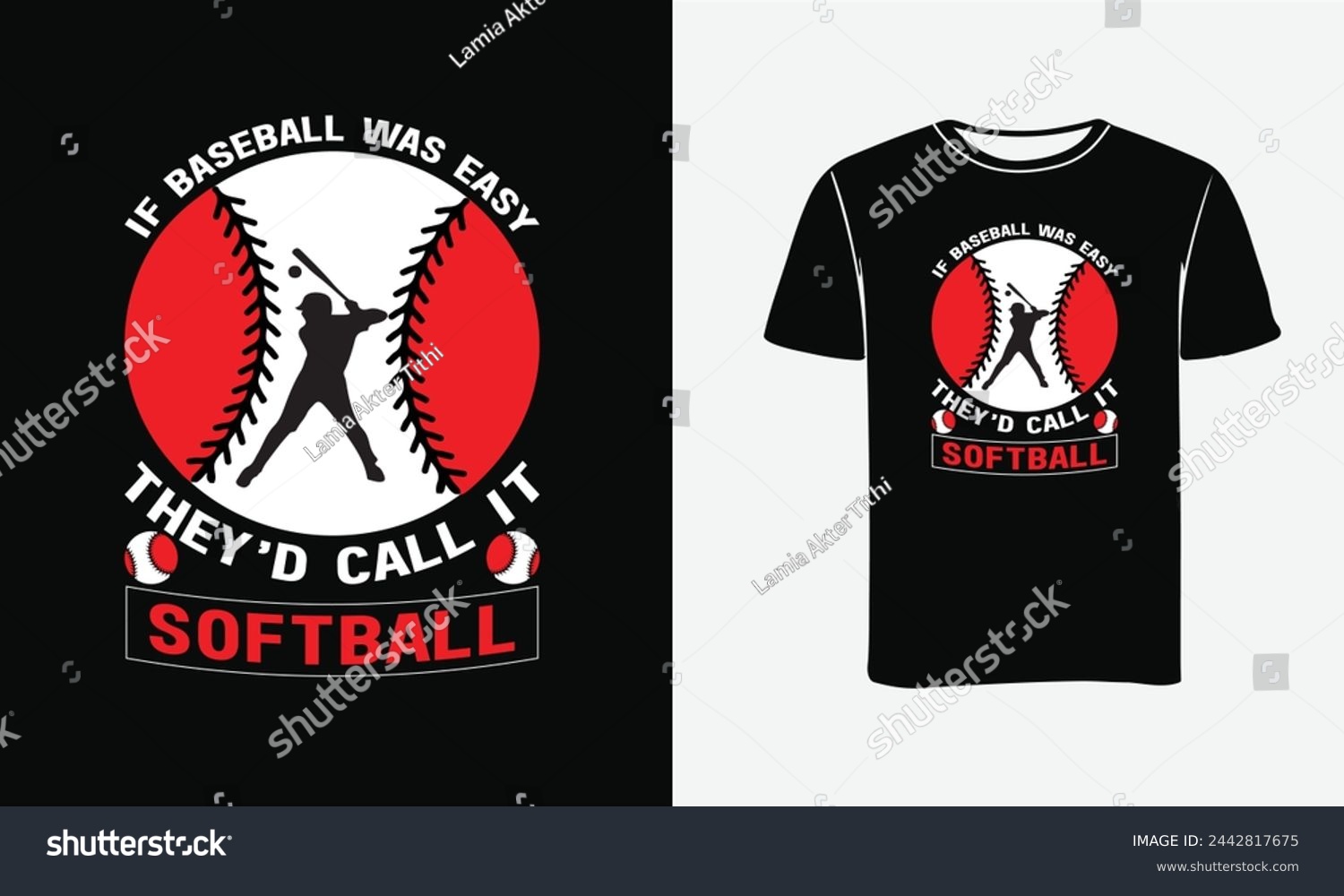 SVG of If Baseball Was Easy They,s Call It Softball t-shirt design . Baseball Typography , Vector Art ,Print svg