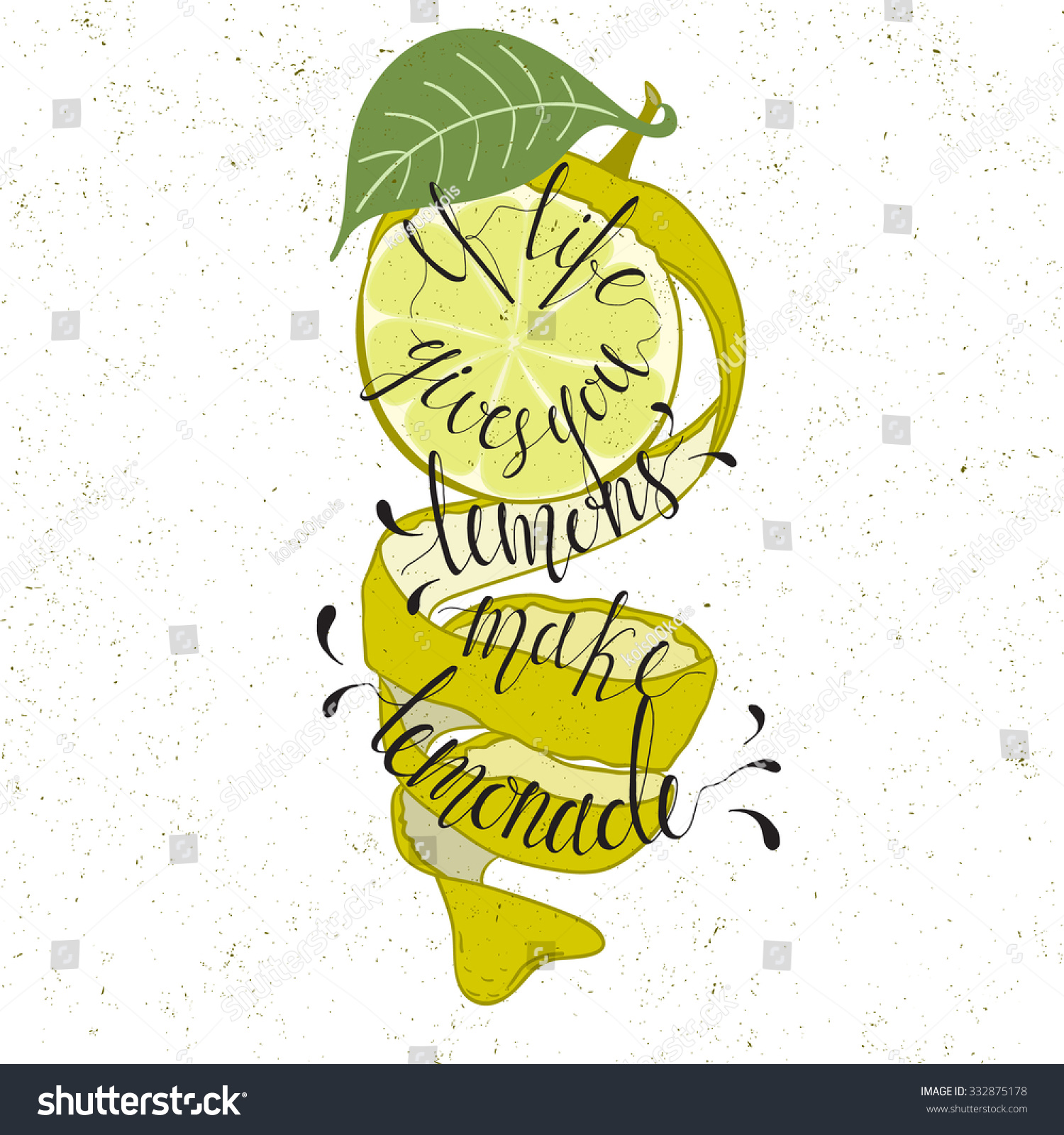 If life gives you lemons make lemonade inspirational quote Elegant Ink hand lettering