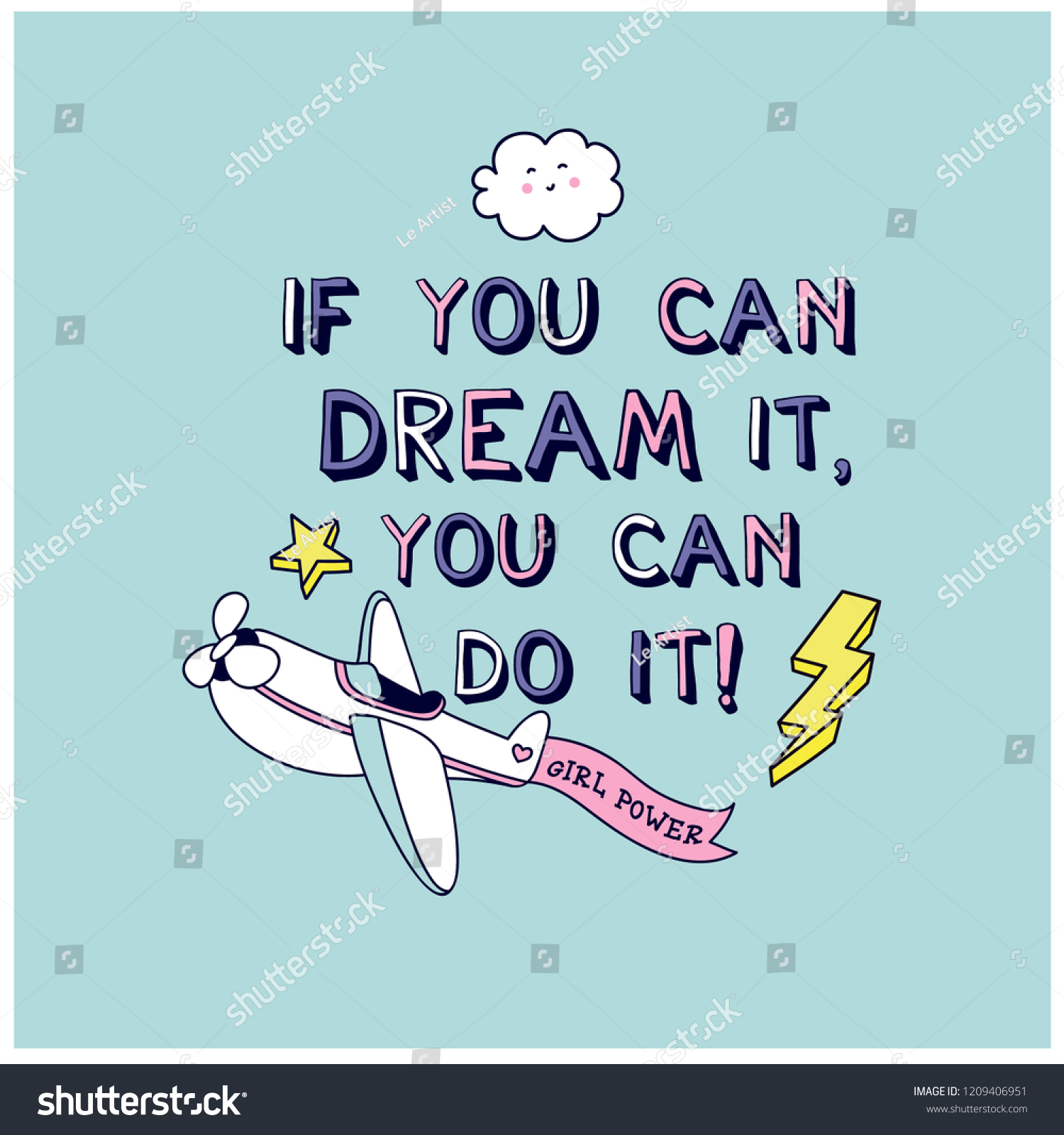 You Dream You Can Do Itslogan Stock Vector Royalty Free