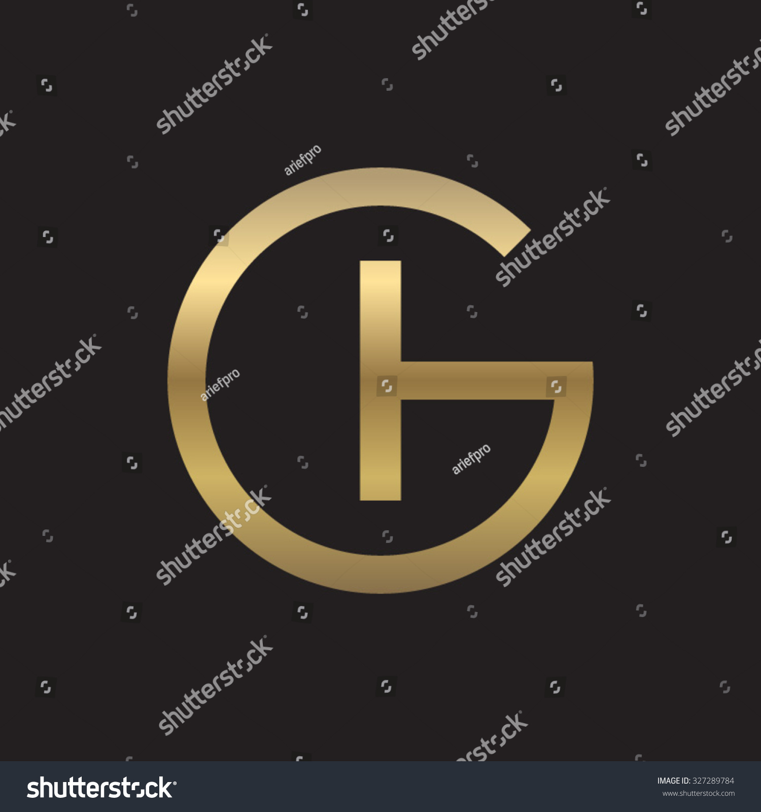Ig Gi Letters Golden Circle G Stock Vector 327289784 - Shutterstock