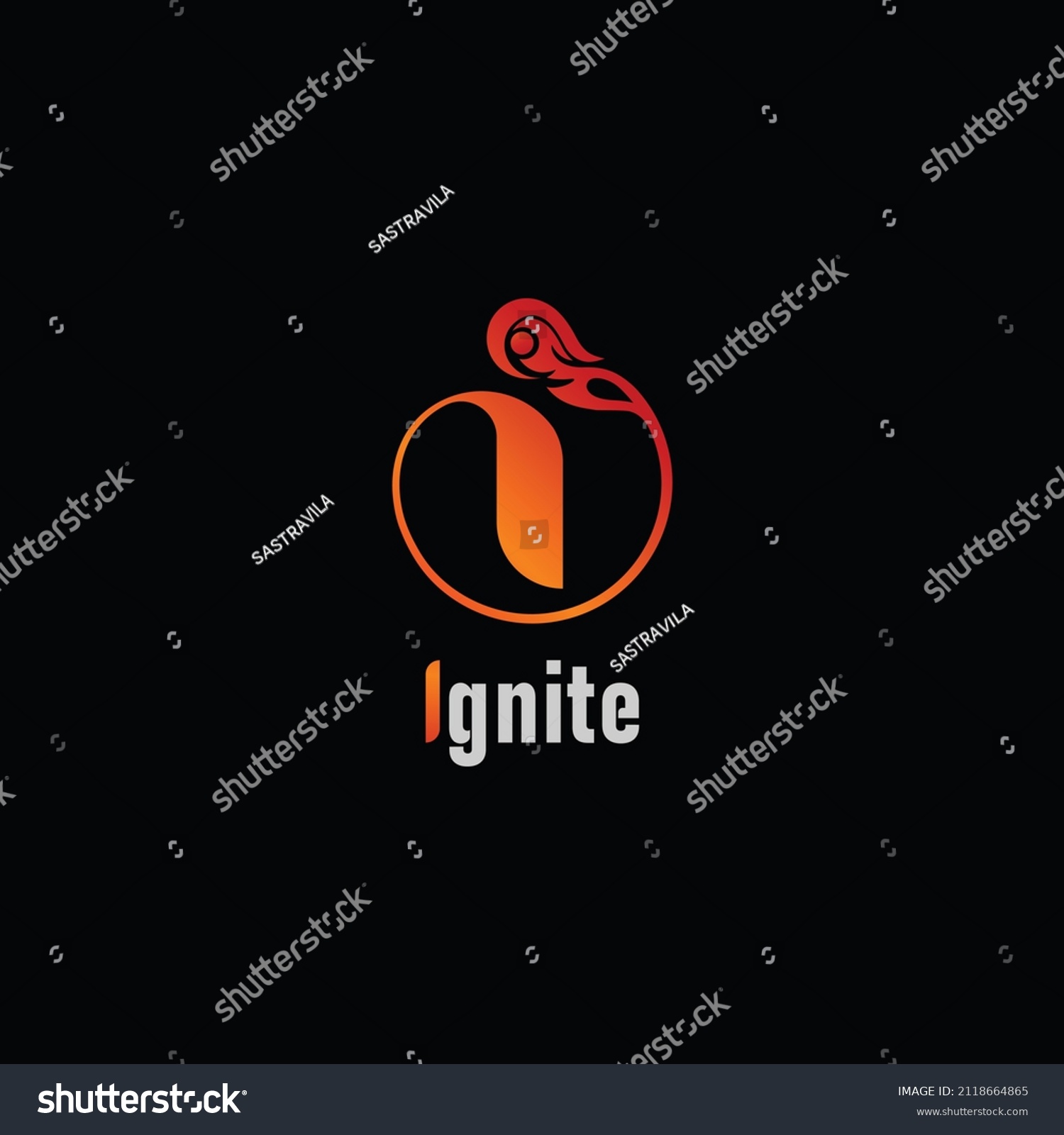 Ignite Logo Design Simple Modern Logo Stock Vector (Royalty Free