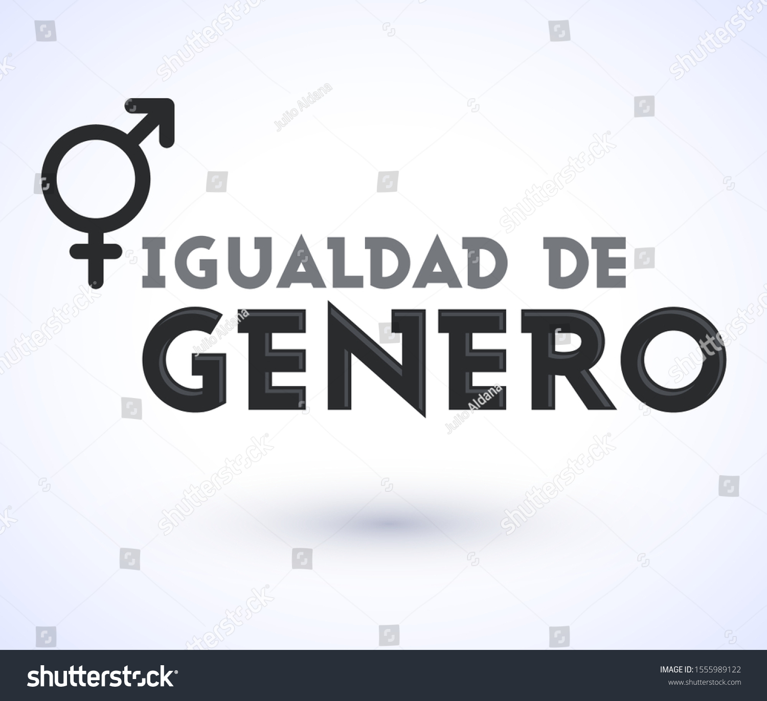 Vektor Stok Igualdad De Genero Gender Equality Spanish Tanpa Royalti 1555989122 Shutterstock 1540