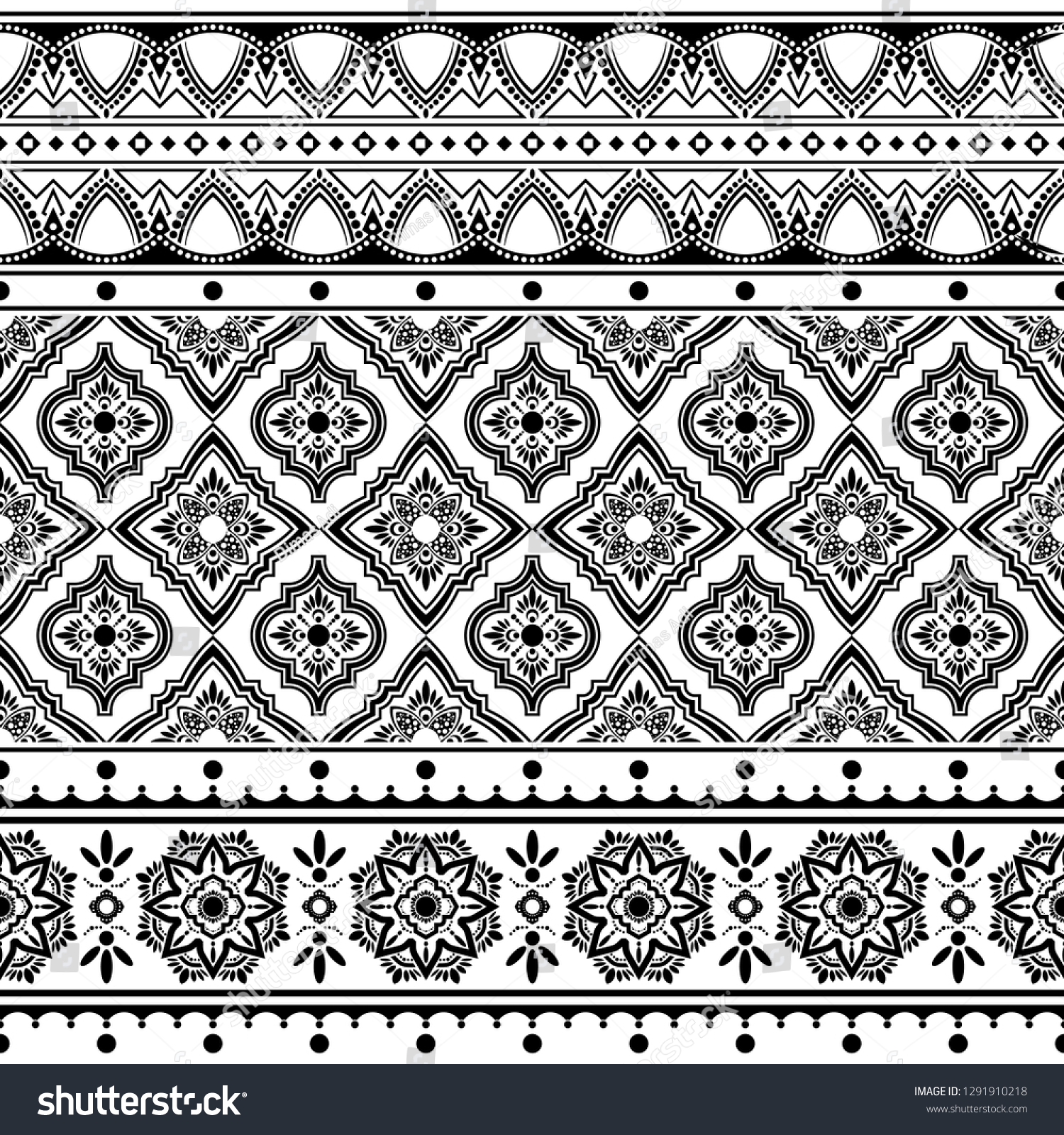 Ikat Geometric Folklore Ornament Seamless Striped Stock Vector (Royalty ...