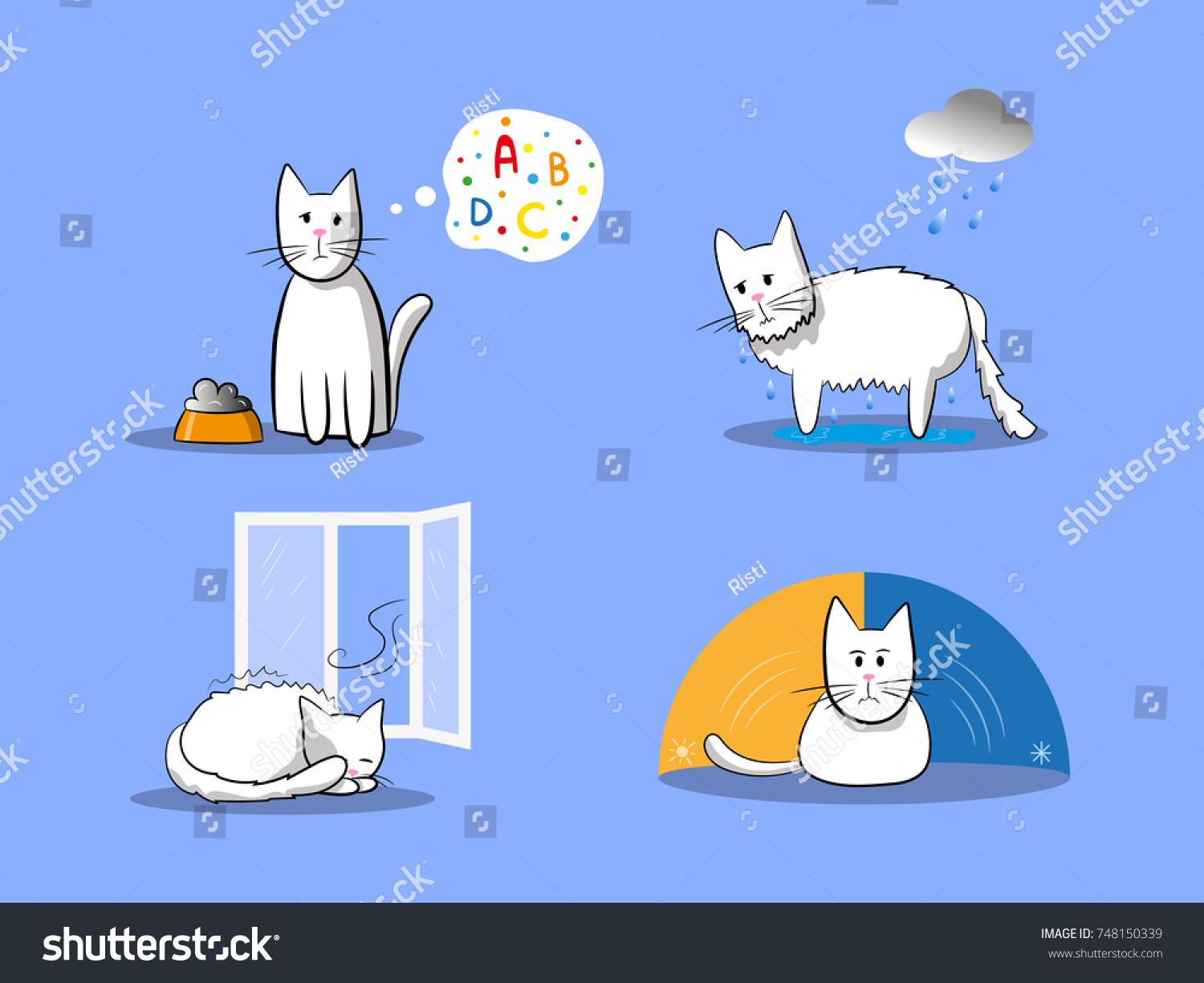 Illustrate Causes Disease Cats Vitamin Deficiency Stock Vector (Royalty ...