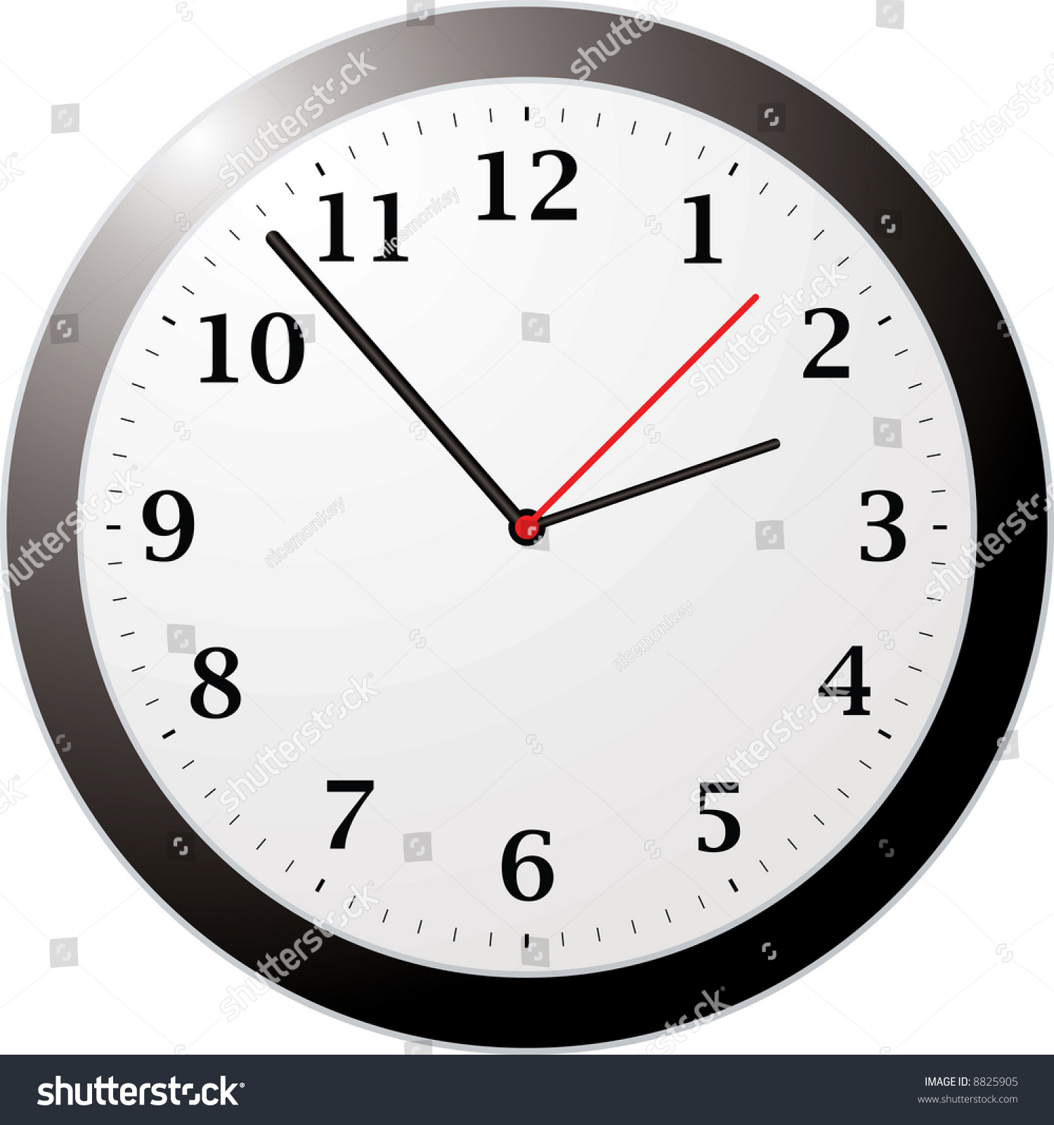 Illustrated Editable Clock Plain Easy Read Stock-vektor (royaltyfri ...