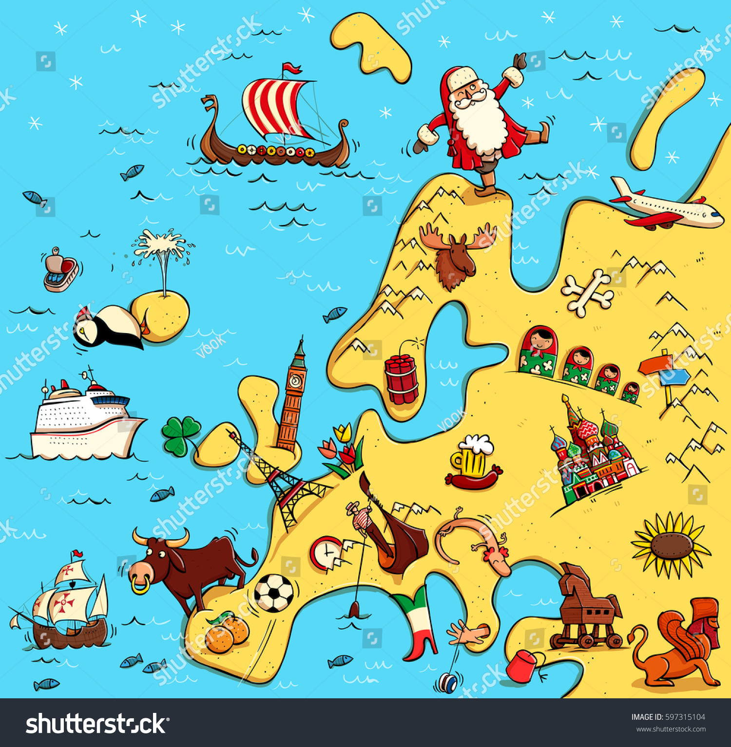 Illustrated Map Euro