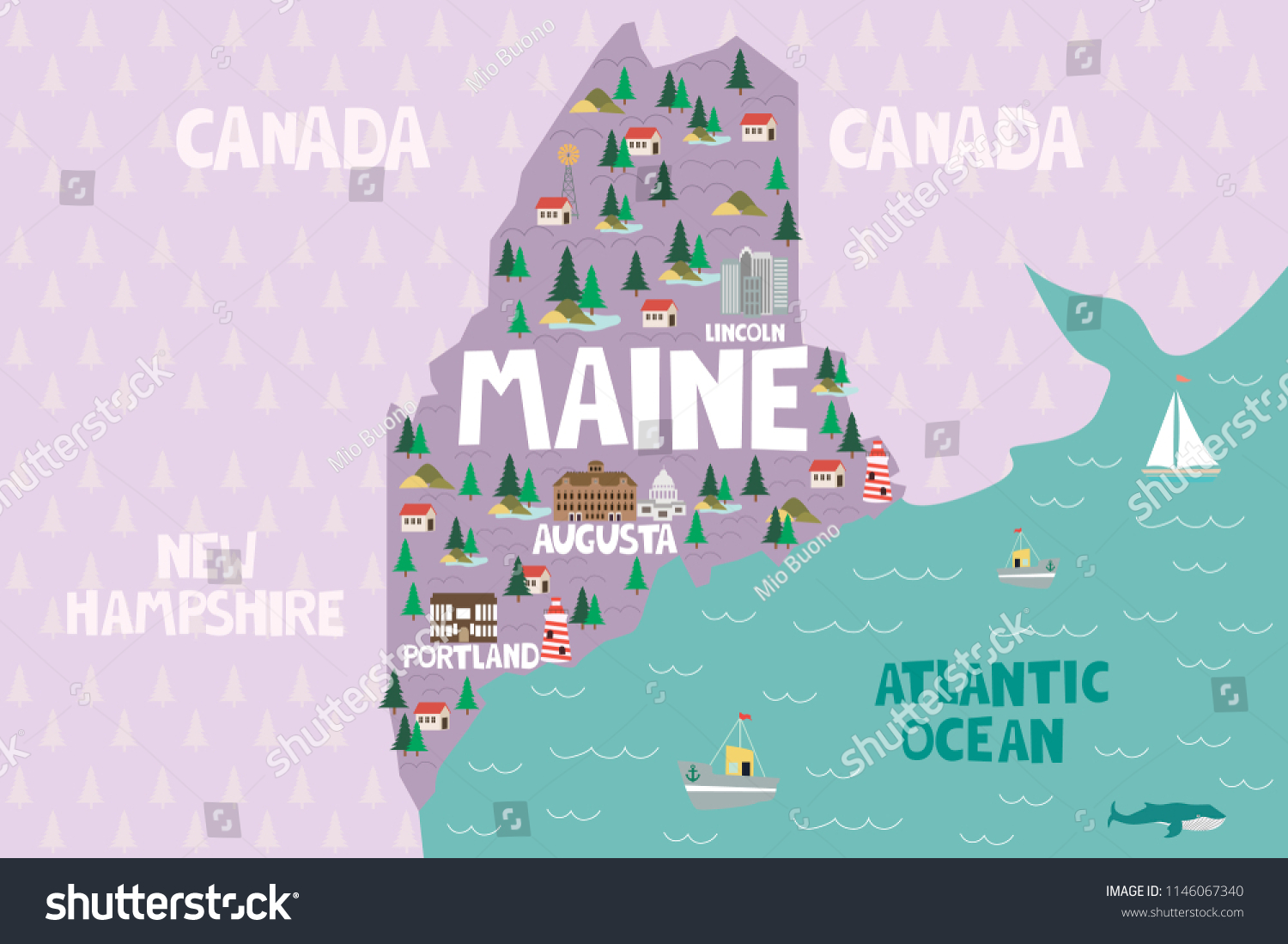 illustrated-map-state-maine-united-states-1146067340