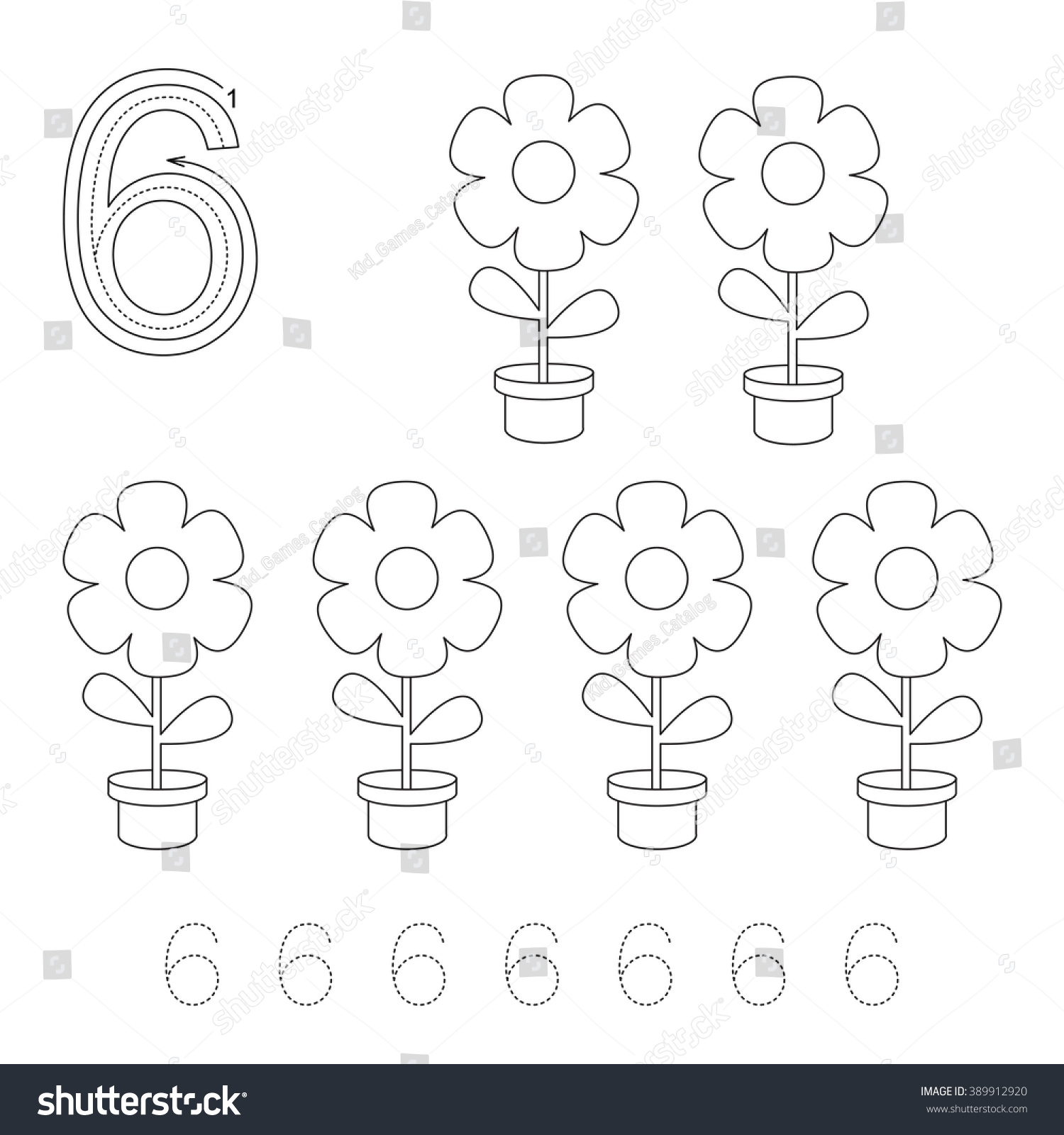 worksheet Line Design Worksheet Six illustrated worksheet learn handwriting page be stock vector to colored tracing for figure six