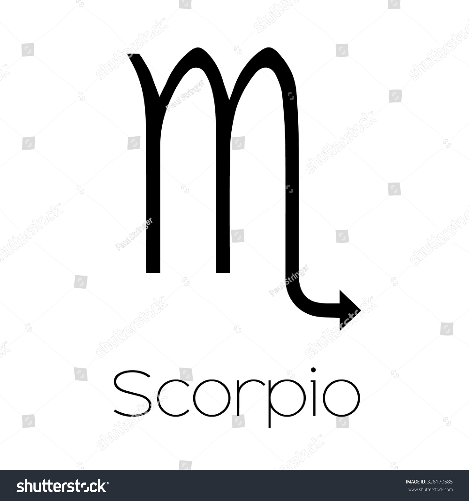 Illustrated Zodiac Symbol - Scorpio Stock Vector Illustration 326170685 ...