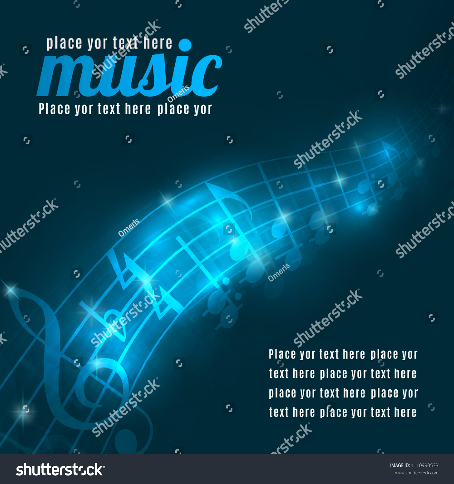 Illustration Abstract Music Neon Background Music Stock Vector (Royalty ...