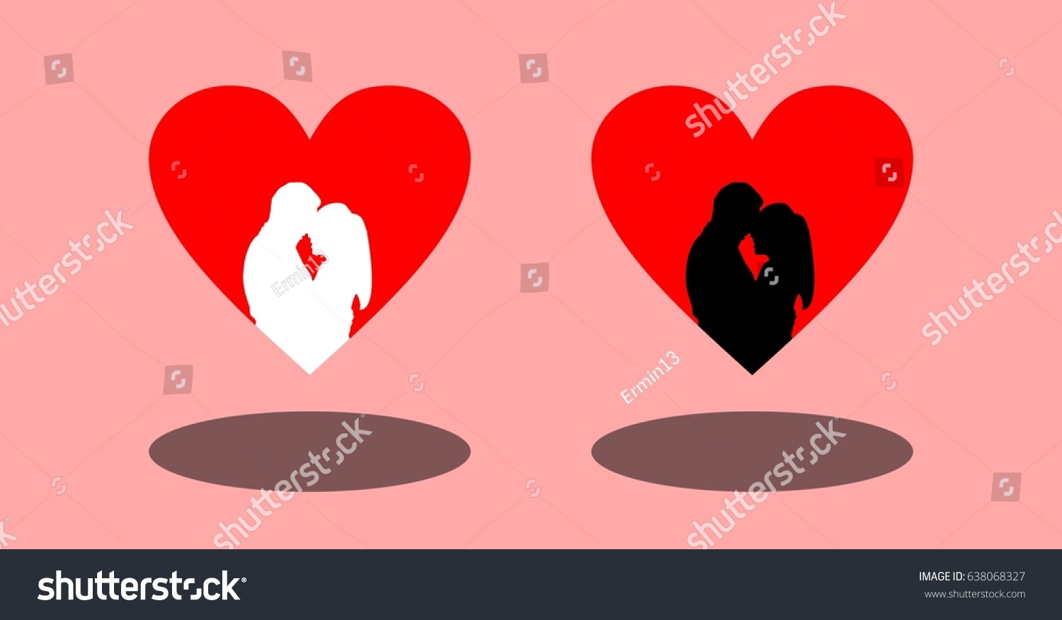 illustration-black-silhouette-lovers-embracing-on-stock-vector-royalty