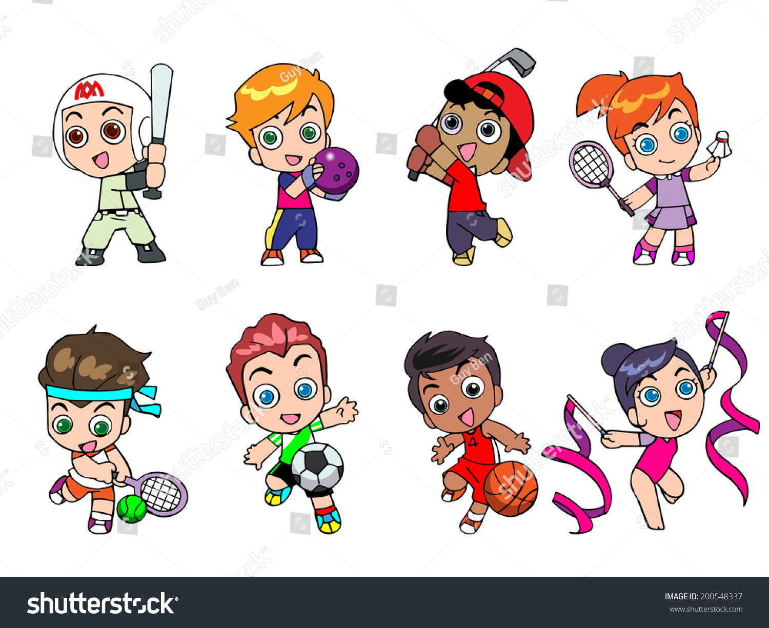 Illustration Character Design Athlete Cute Cartoon Stock 