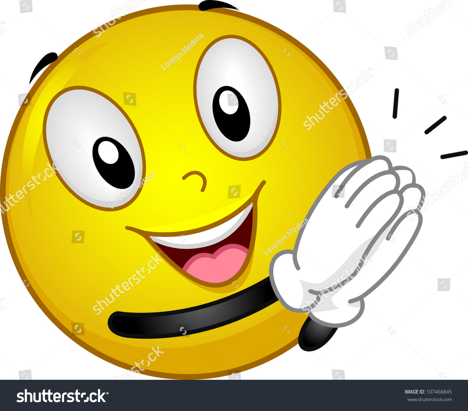 Illustration Featuring Clapping Smiley Stock Vector 107466845 ...