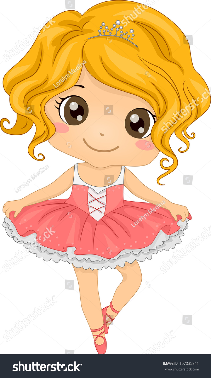 Illustration Featuring A Little Ballerina - 107035841 : Shutterstock
