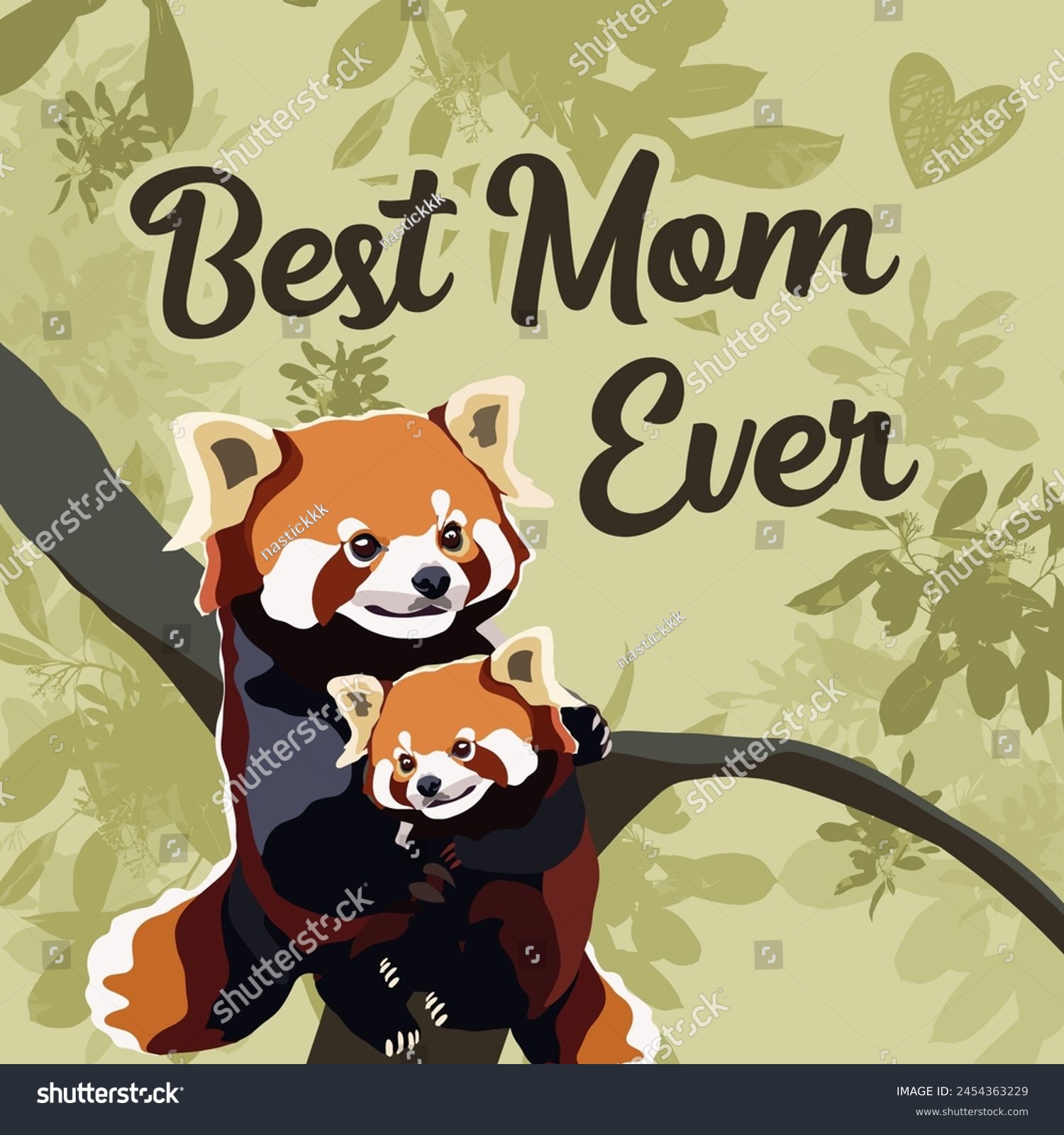 SVG of illustration for mother's day chinese panda svg