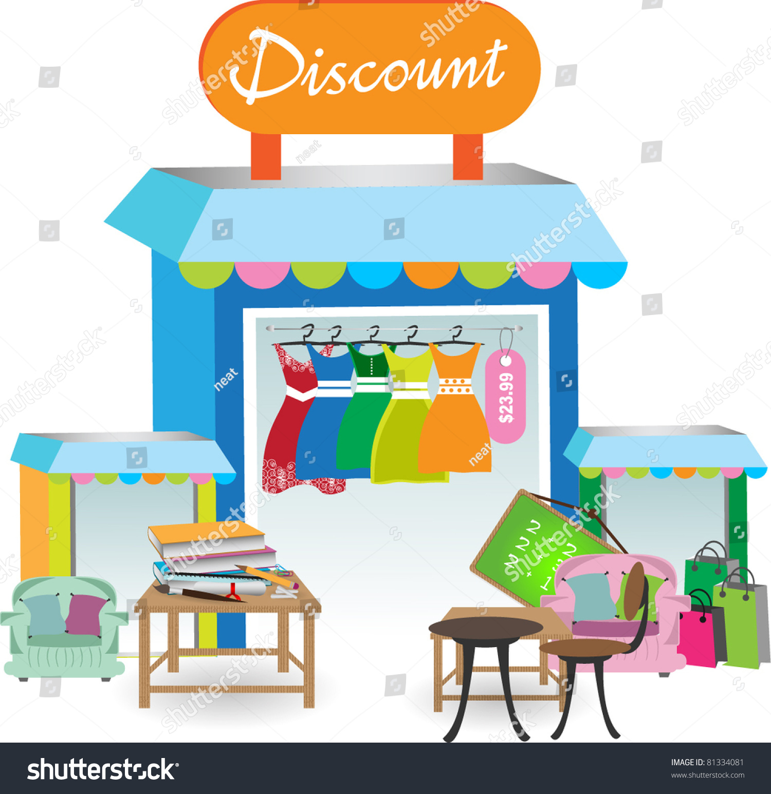 Illustration Garage Sale Stock Vector 81334081 - Shutterstock