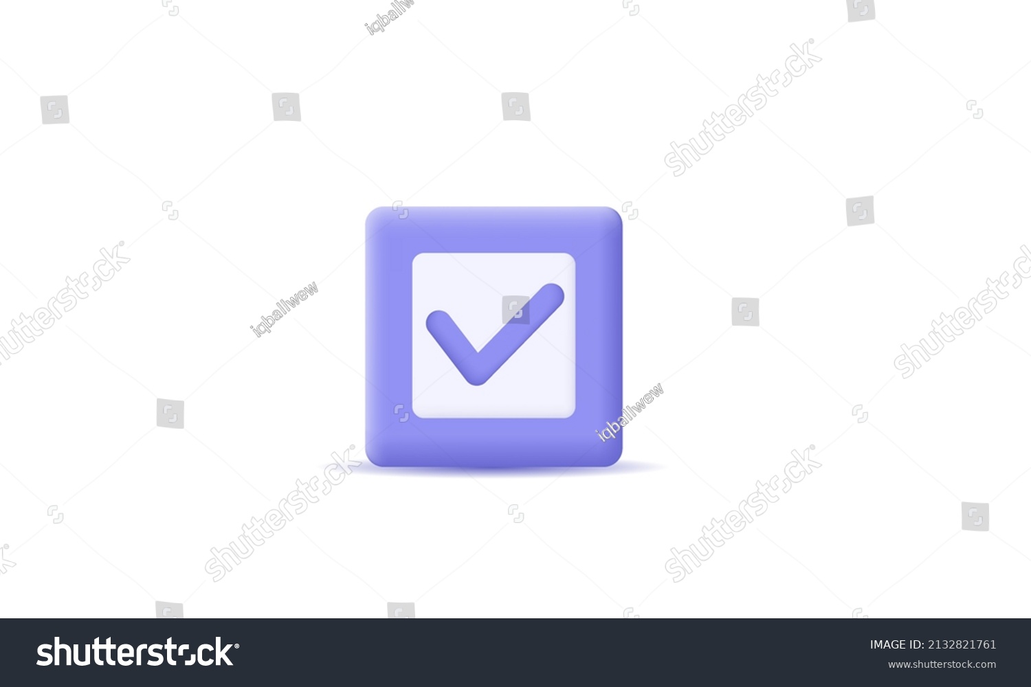 Illustration Graphic Realistic Rectangle Check Mark Stock Vector ...