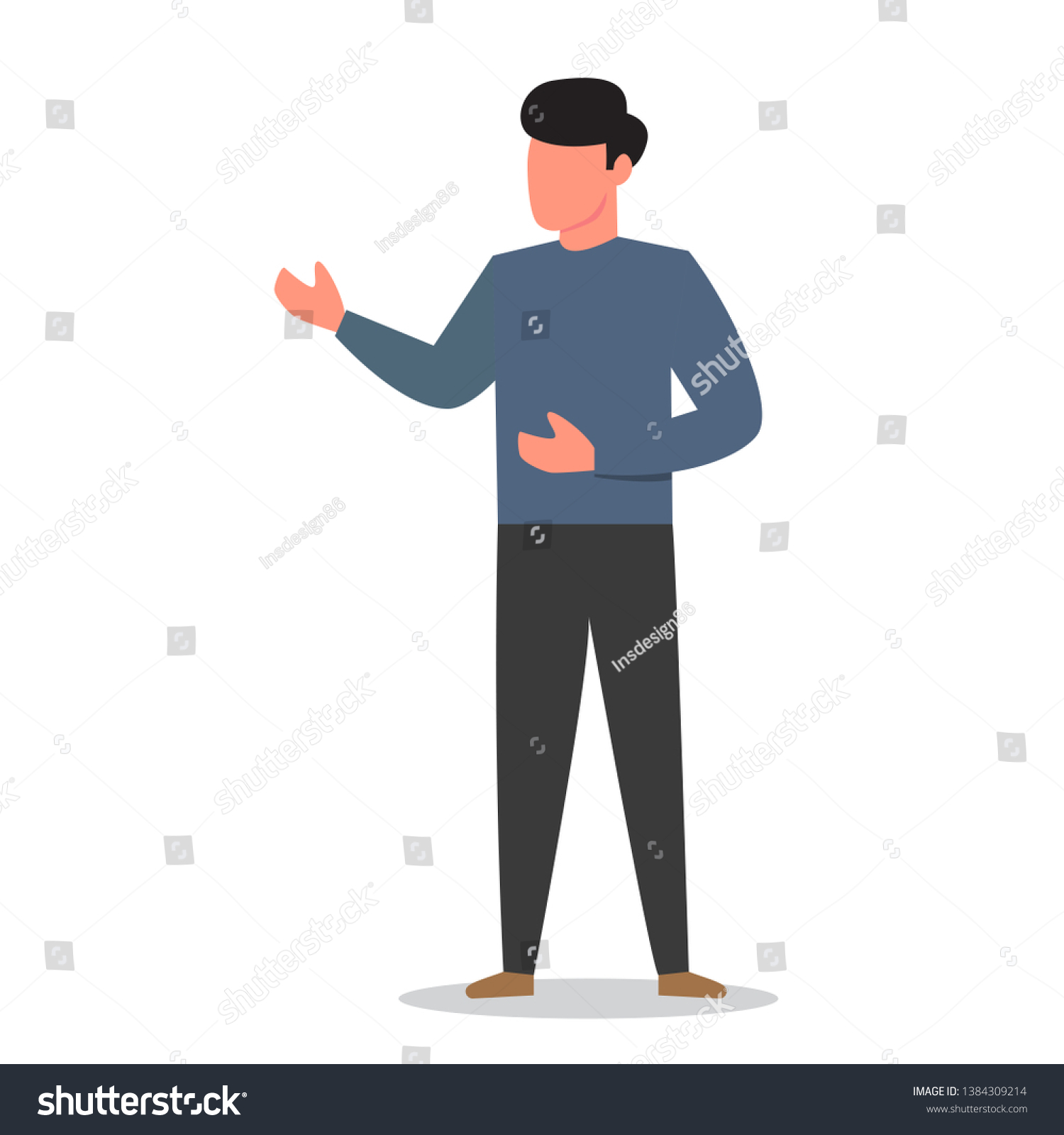 Illustration Human Speaking Motion Vector Stock Vector (Royalty Free ...