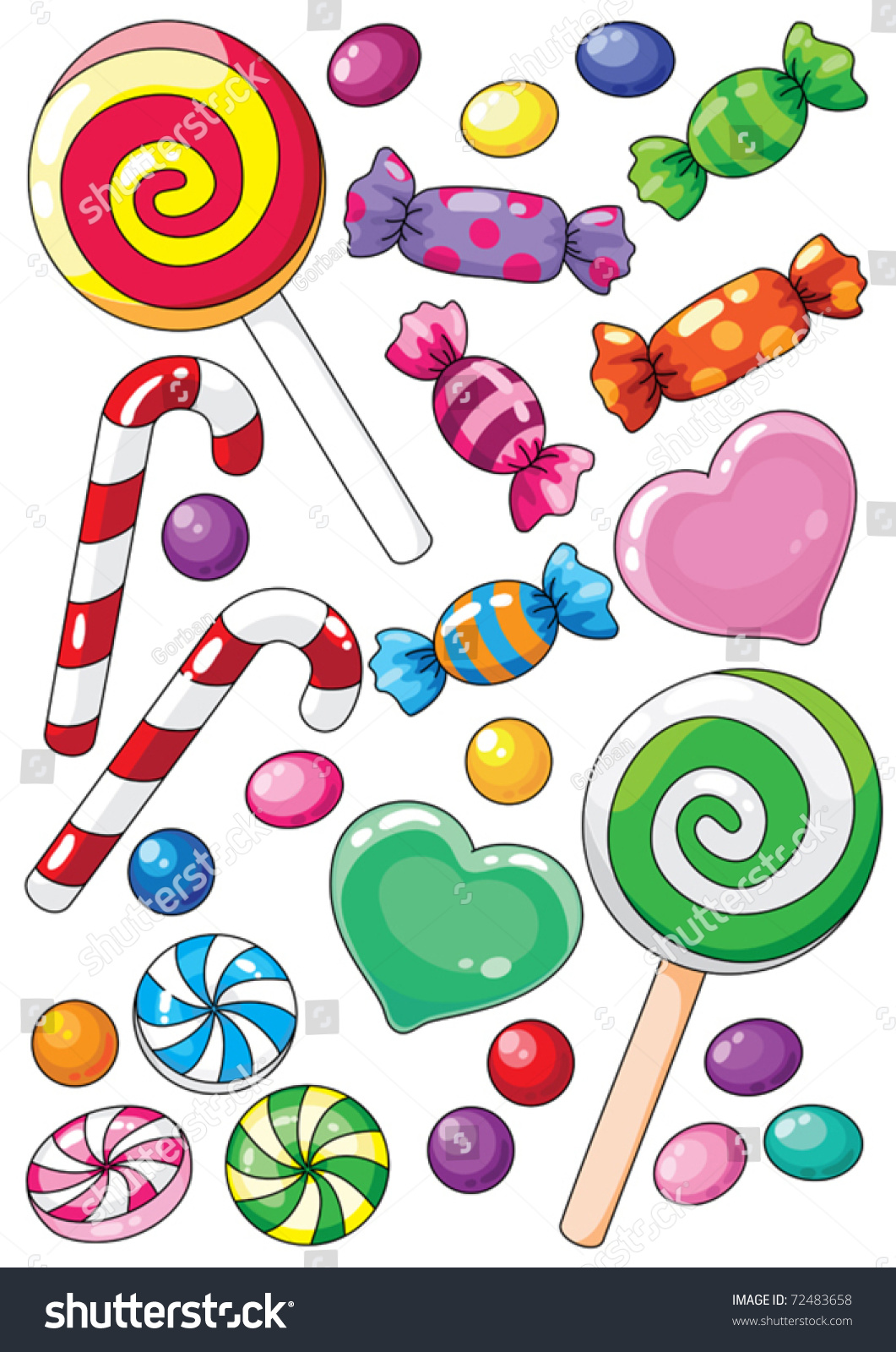 Cute as Candy Illustration Stickers 001