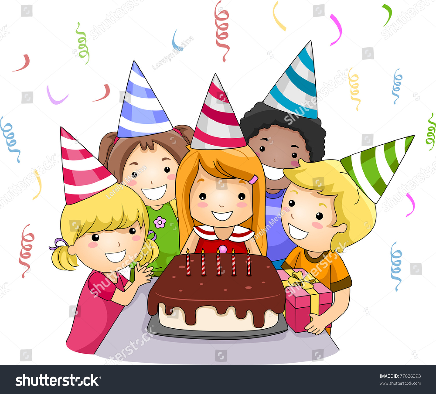 Illustration Birthday Celebrant About Blow Her Stock Vector 77626393 ...