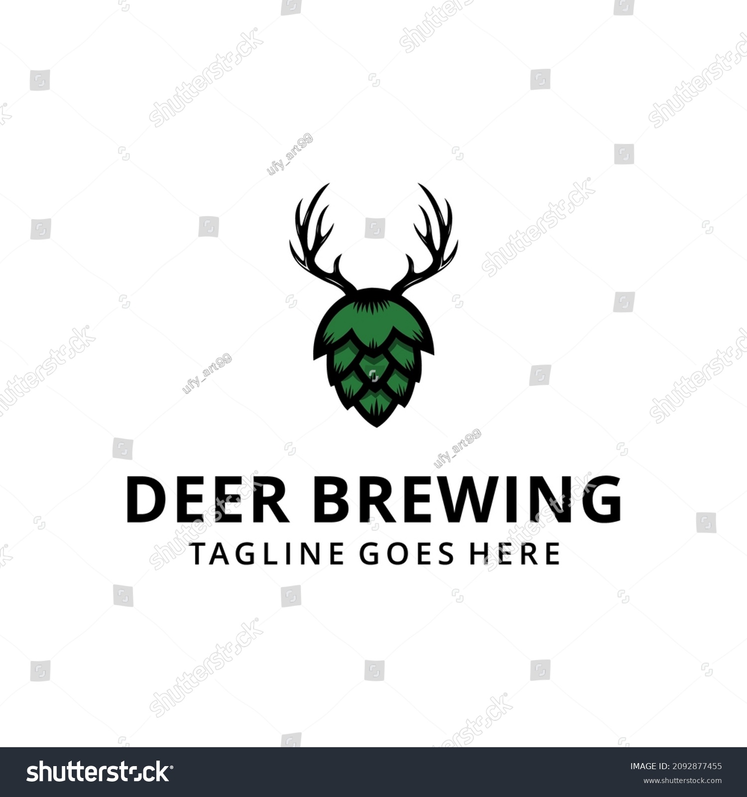 Illustration Brewer Deer Antlers Symbolizing Majesty Stock Vector ...