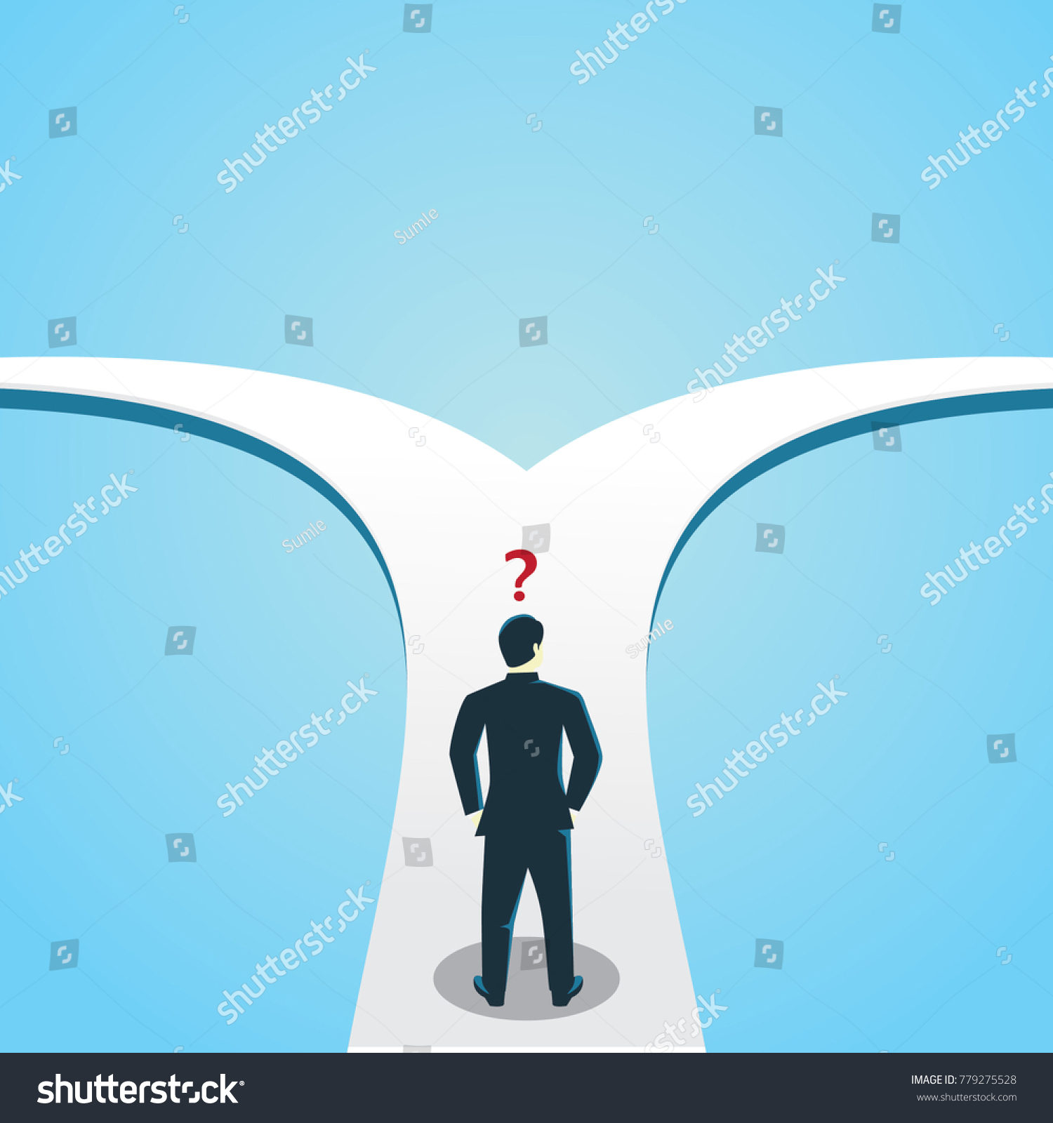 Illustration Business Man Choosing Right Direction Stock Vector Illustration Business Man Choosing Right Direction Stock Vector