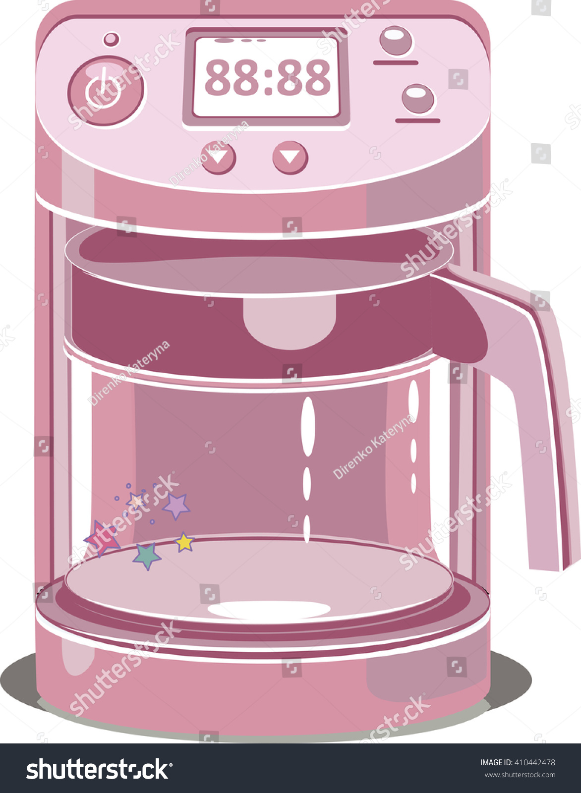 Illustration Of A Coffee Machine Pink Illustration Of A Coffee Machine Pink