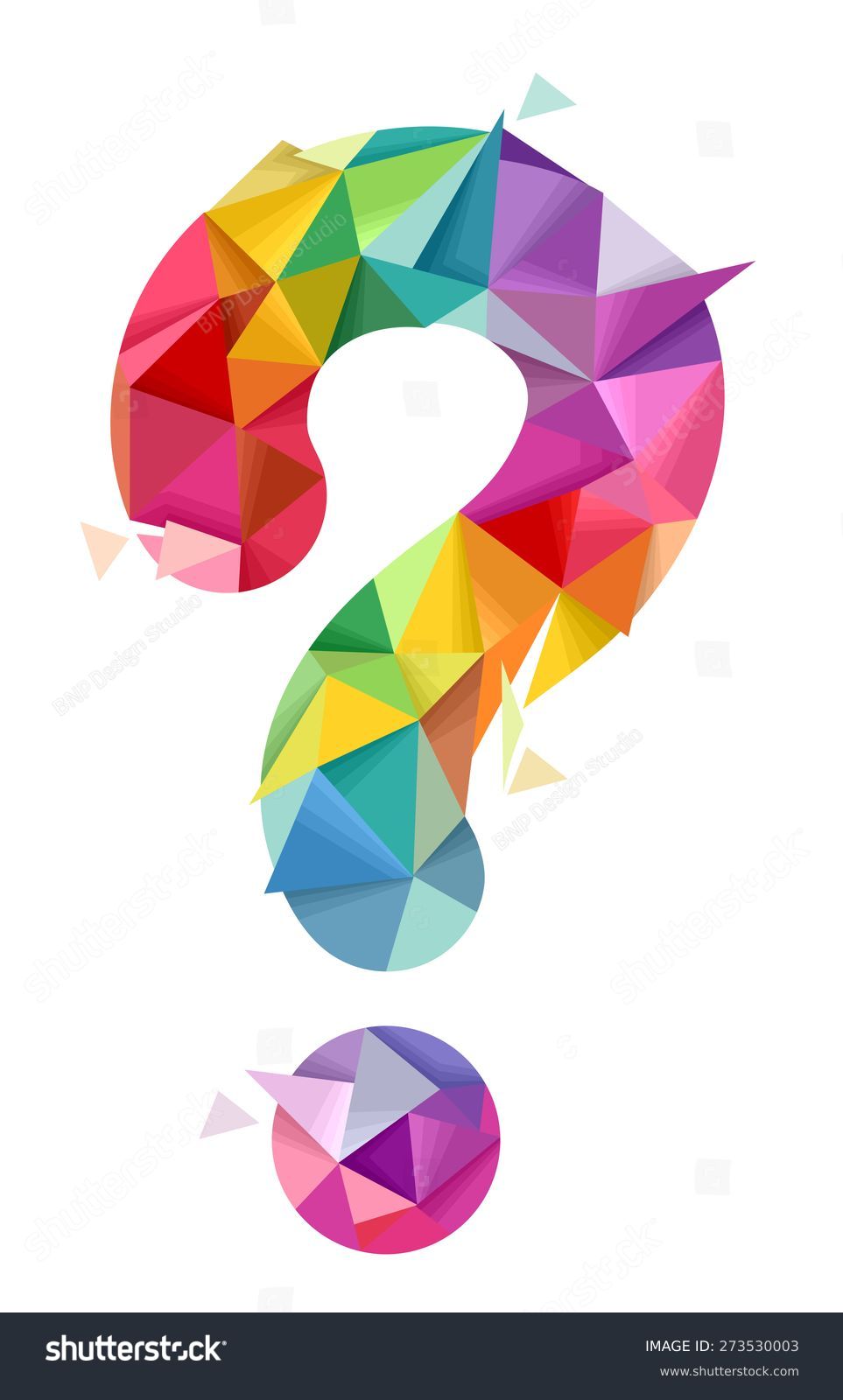 Colorful Question Mark Clip Art