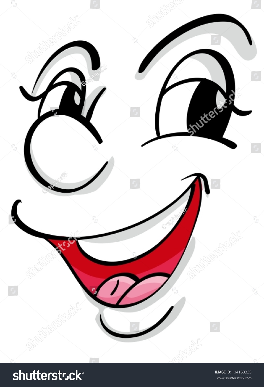 Illustration Of A Comical Facial Expression - 104160335 : Shutterstock