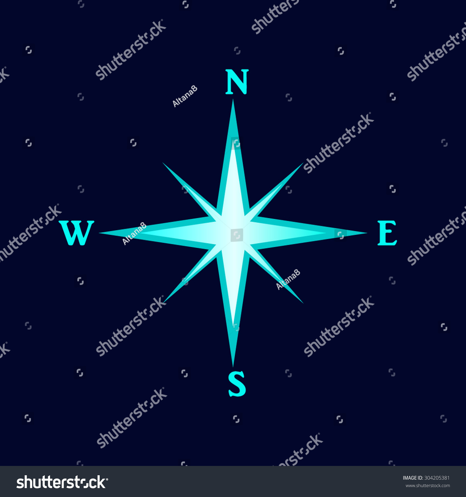 Illustration Compass Rose Stock Vector Royalty Free 304205381 1413