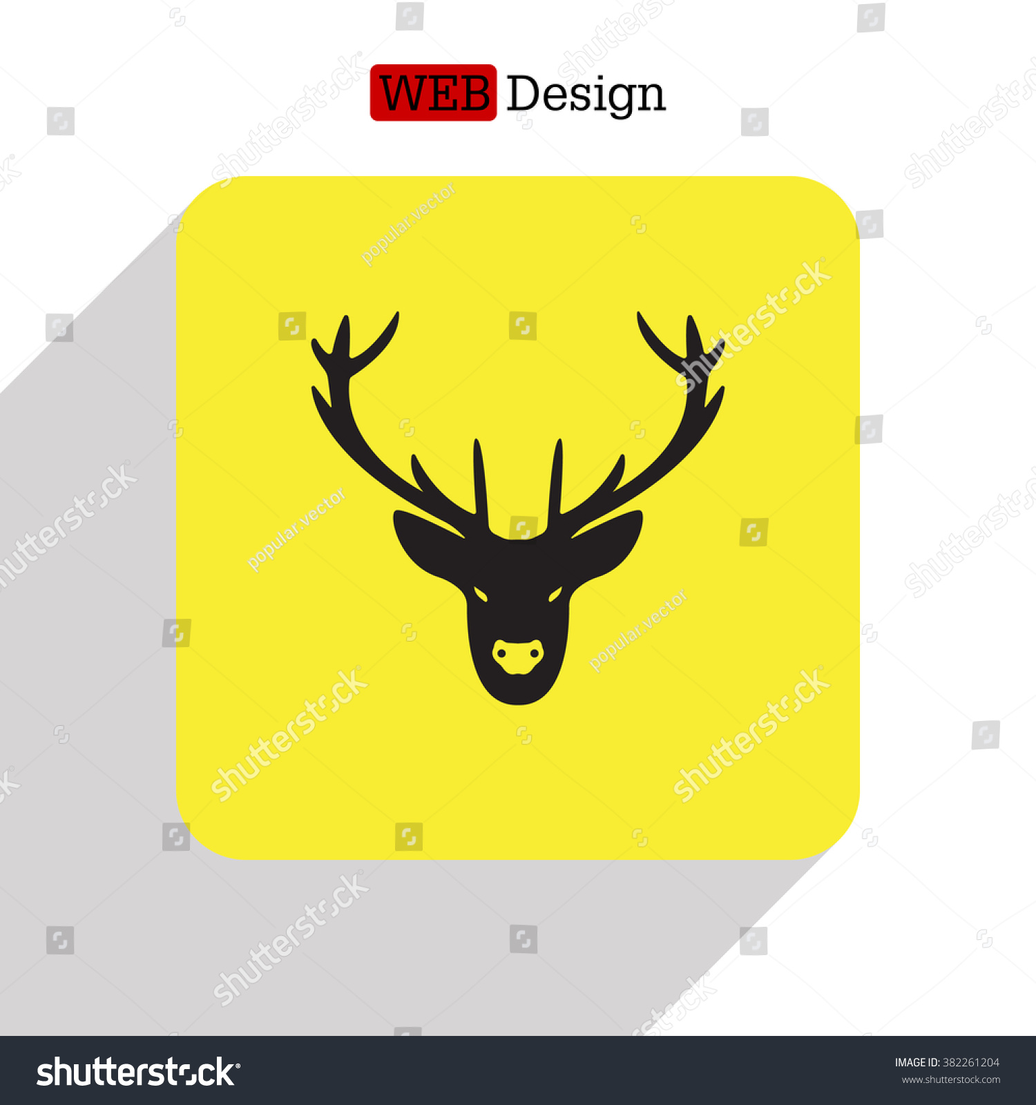 Illustration Deer Head Silhouette Stock Vector Royalty Free 382261204 Shutterstock 9990