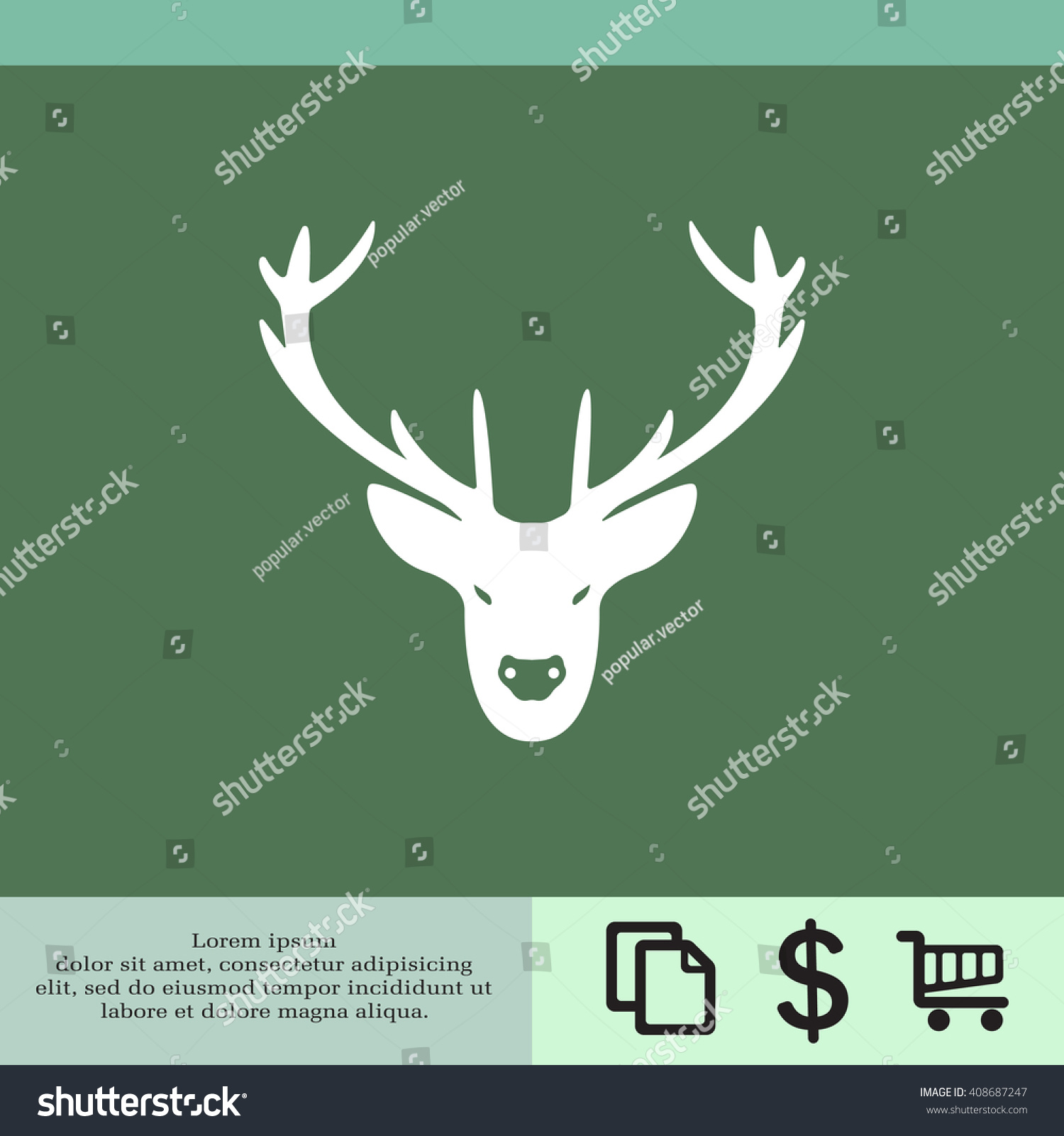 Illustration Deer Head Silhouette Stock Vector Royalty Free 408687247 Shutterstock 7307