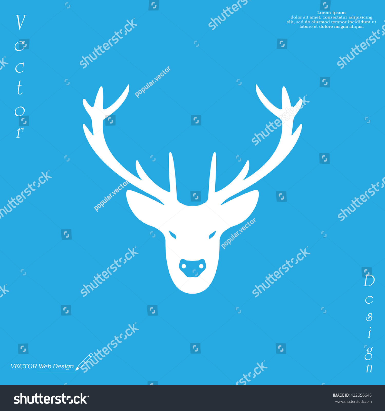 Illustration Deer Head Silhouette Vector De Stock Libre De Regalías 422656645 Shutterstock 4760