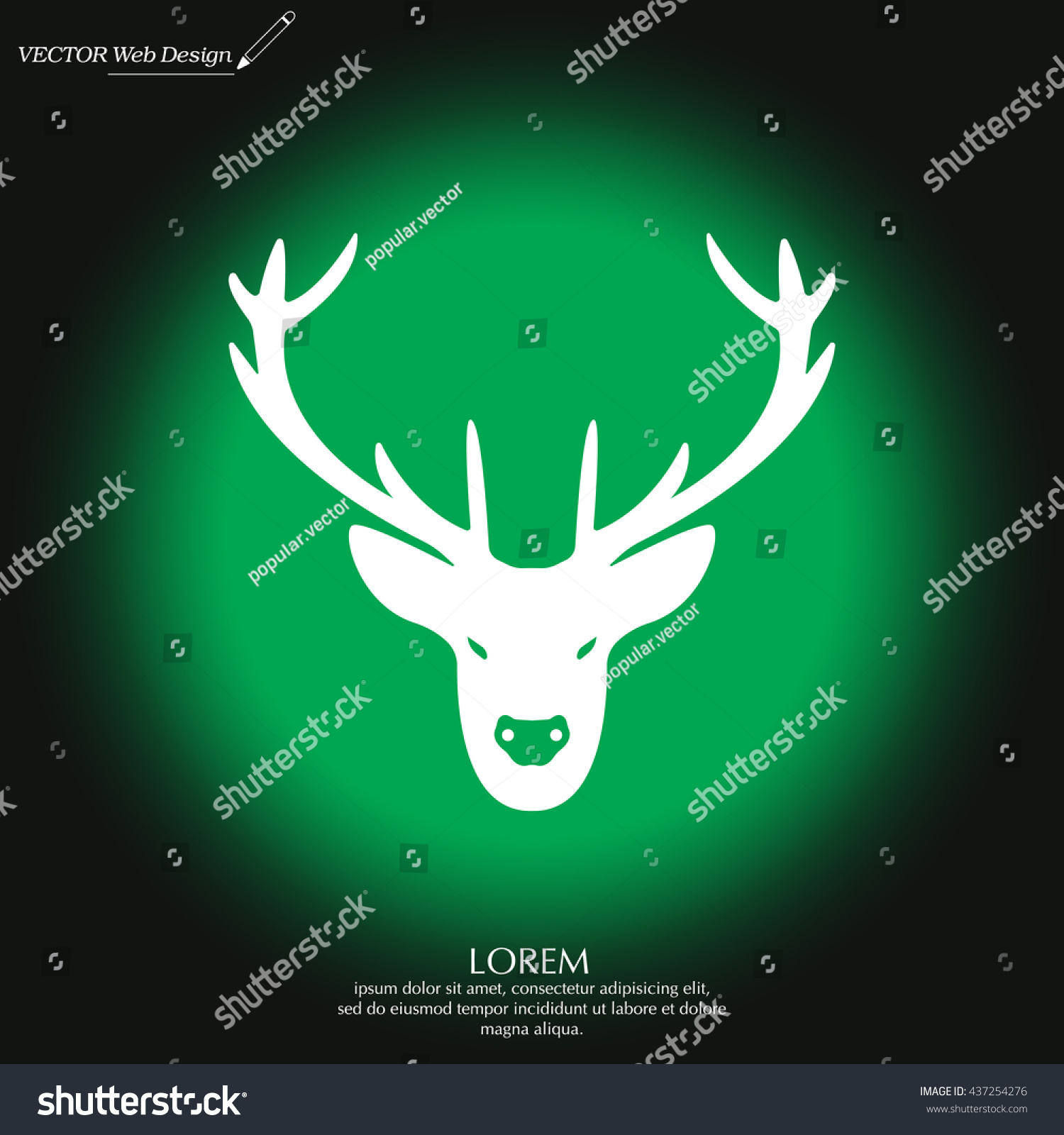 Illustration Deer Head Silhouette Vector De Stock Libre De Regalías 437254276 Shutterstock 7380