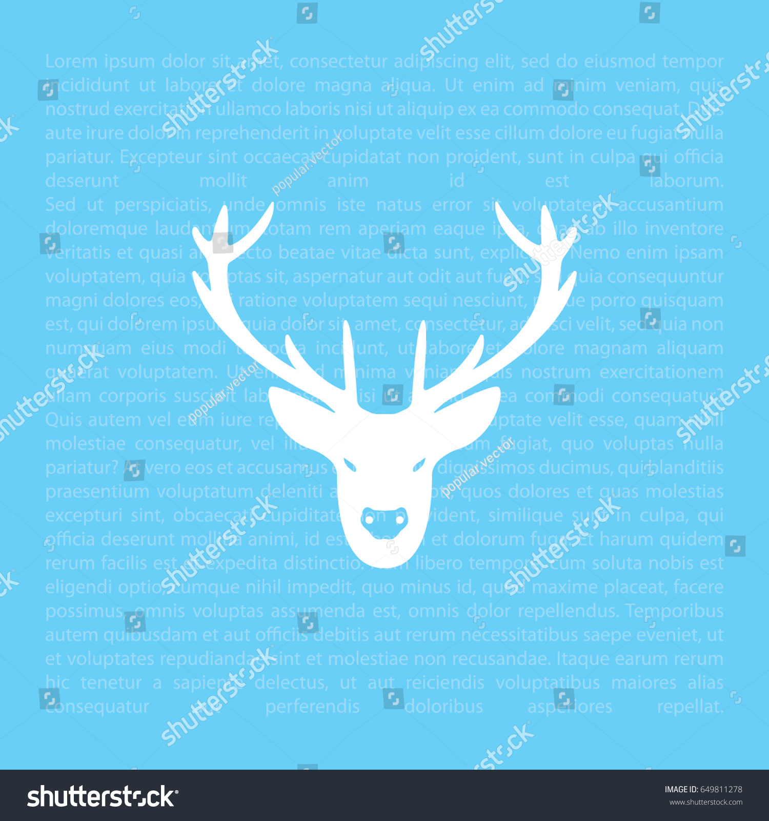 Illustration Deer Head Silhouette Stock Vector Royalty Free 649811278 Shutterstock