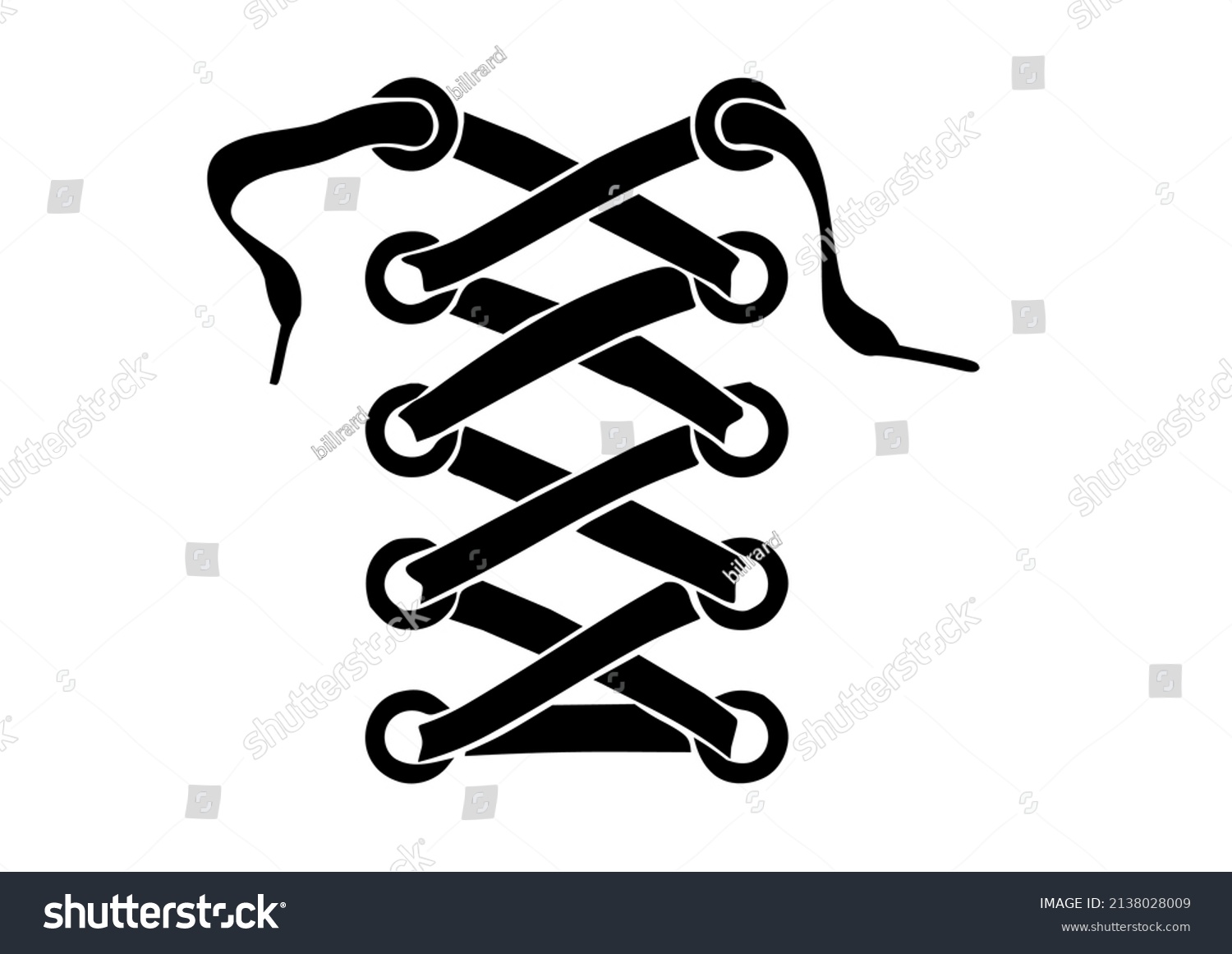 Illustration Designed Shoelace Stock Vector (Royalty Free) 2138028009 ...