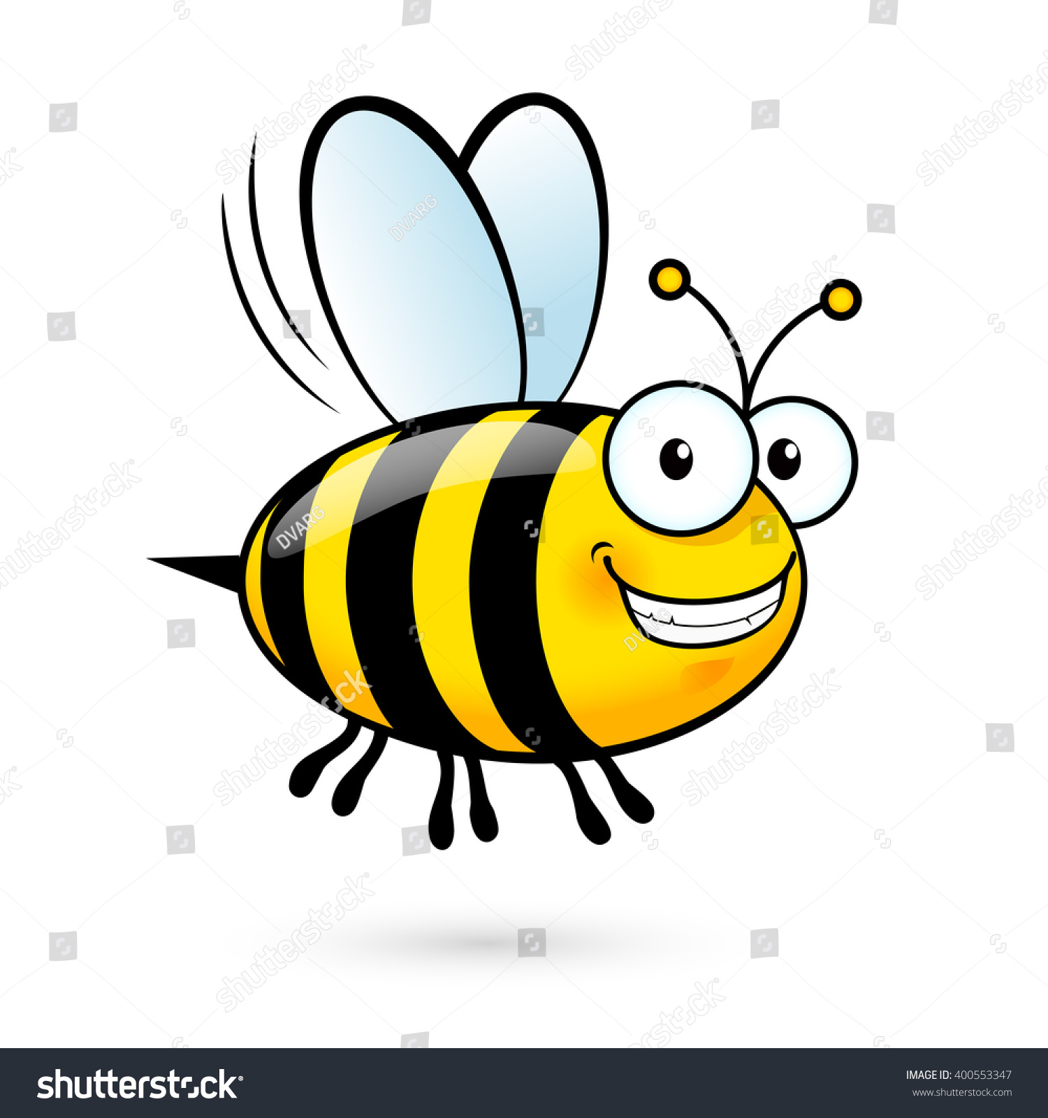 Illustration Of A Friendly Cute Smiling Bee - 400553347 : Shutterstock