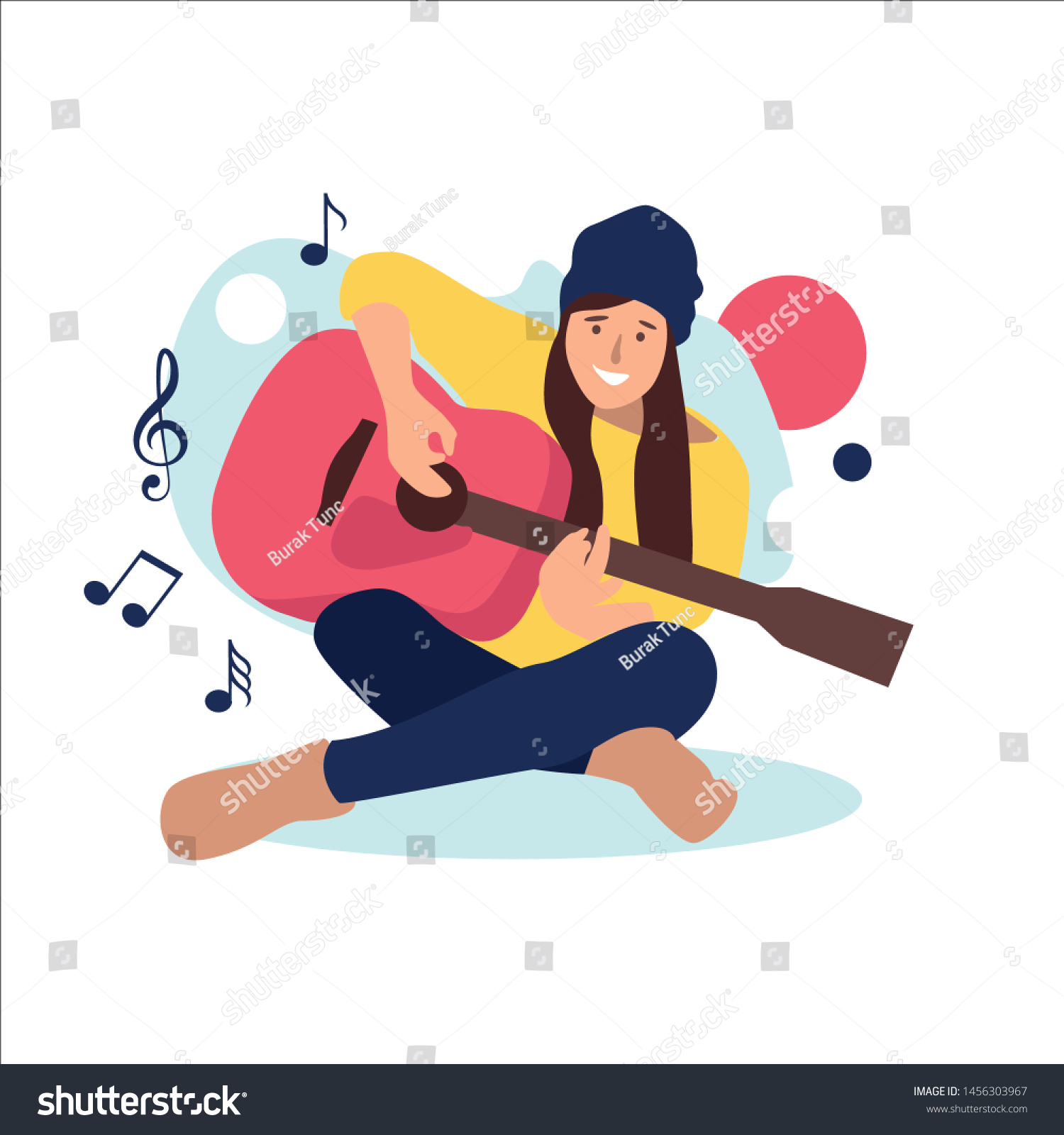 8,277 Girl Playing Guitar Vector Images, Stock Photos & Vectors 