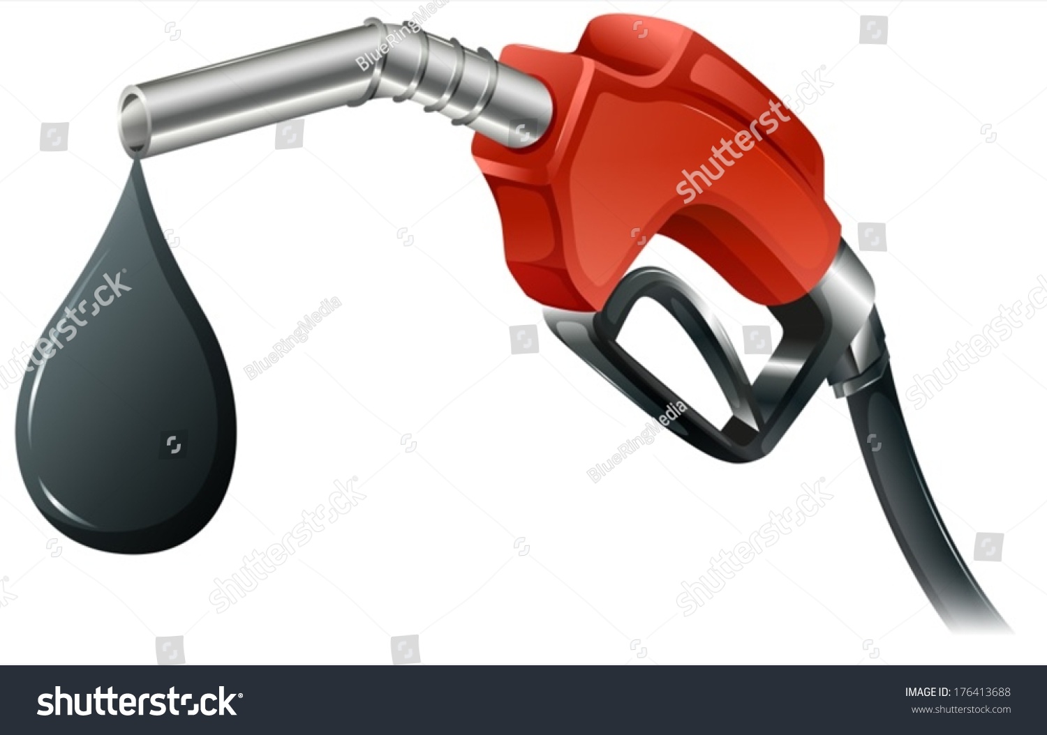 SVG of Illustration of a gray and red colored fuel pump on a white background svg