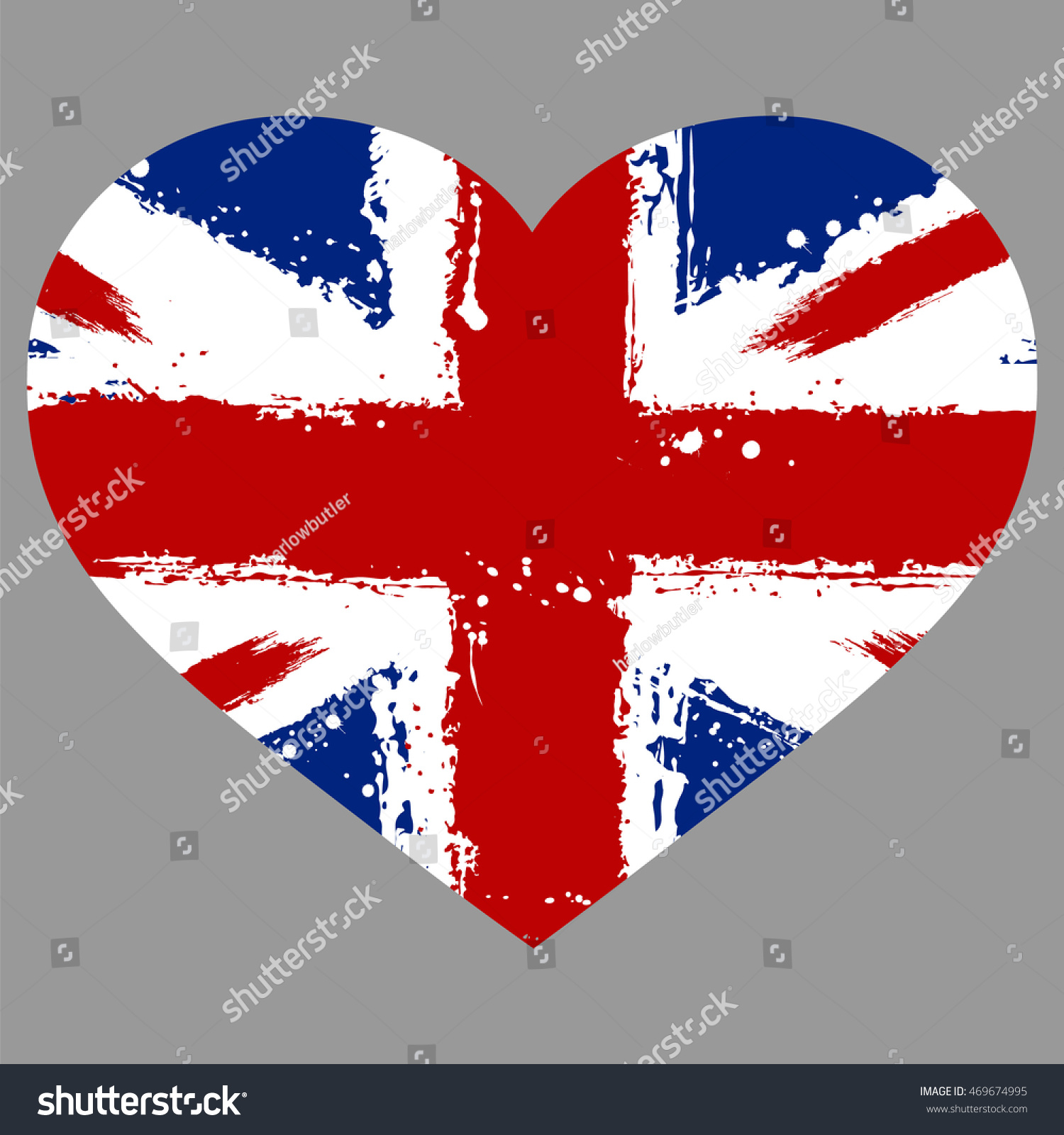 SVG of Illustration of a grungy heart with the Union Jack
 svg