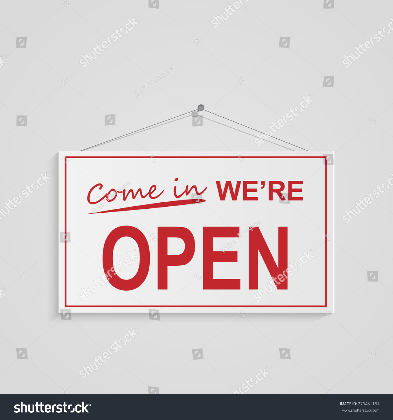 Illustration Hanging Open Sign Isolated On Stock Vector (Royalty Free ...