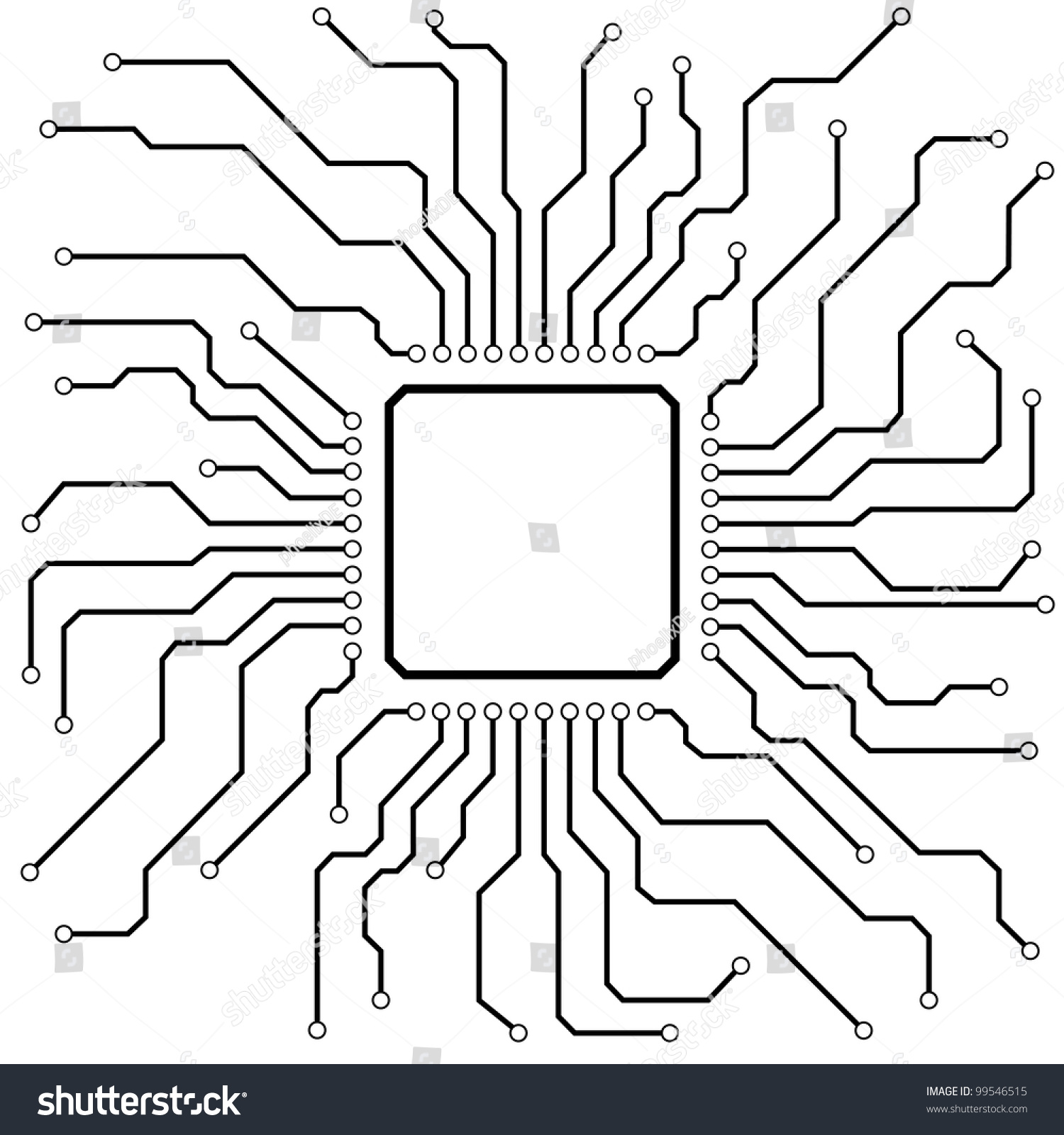 Illustration Of A Hi Tech Circuit Board