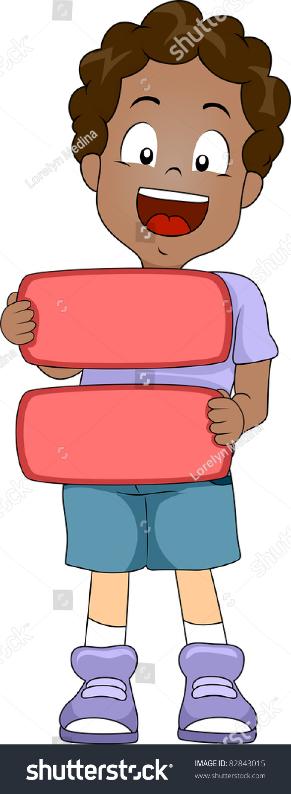 Illustration Of A Kid Holding An Equal Sign - 82843015 : Shutterstock