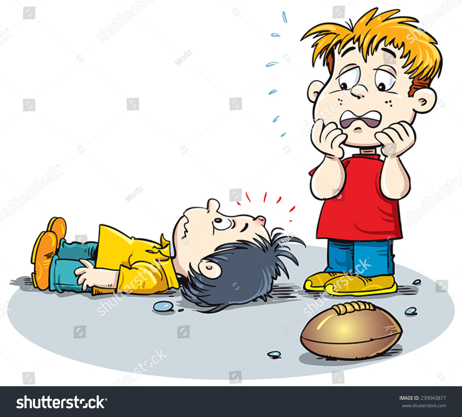 Illustration Kid Bump On His Head Stock Vector 239043877 - Shutterstock