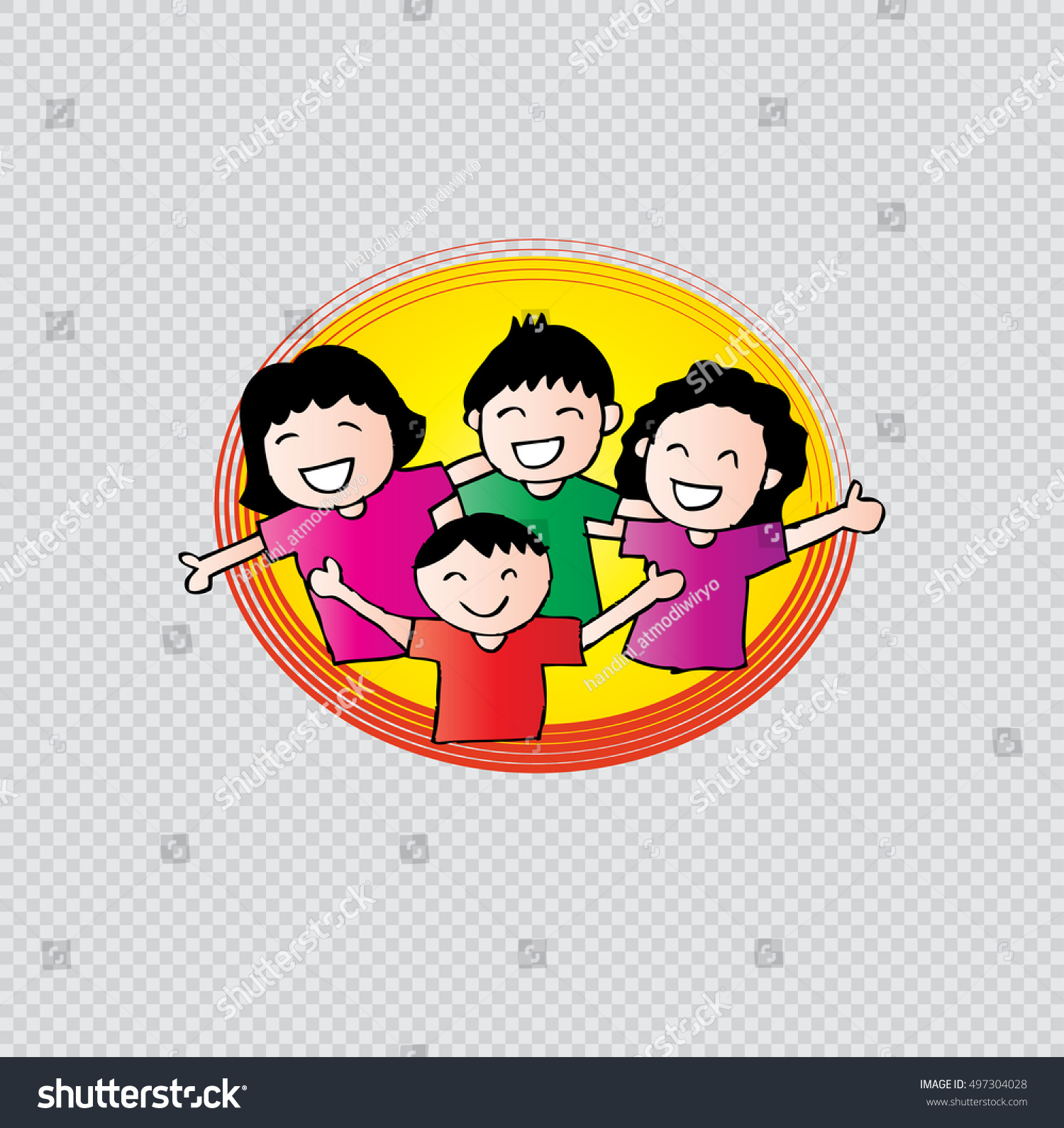 Illustration Kids On Transparent Background Stock Vector (Royalty Free